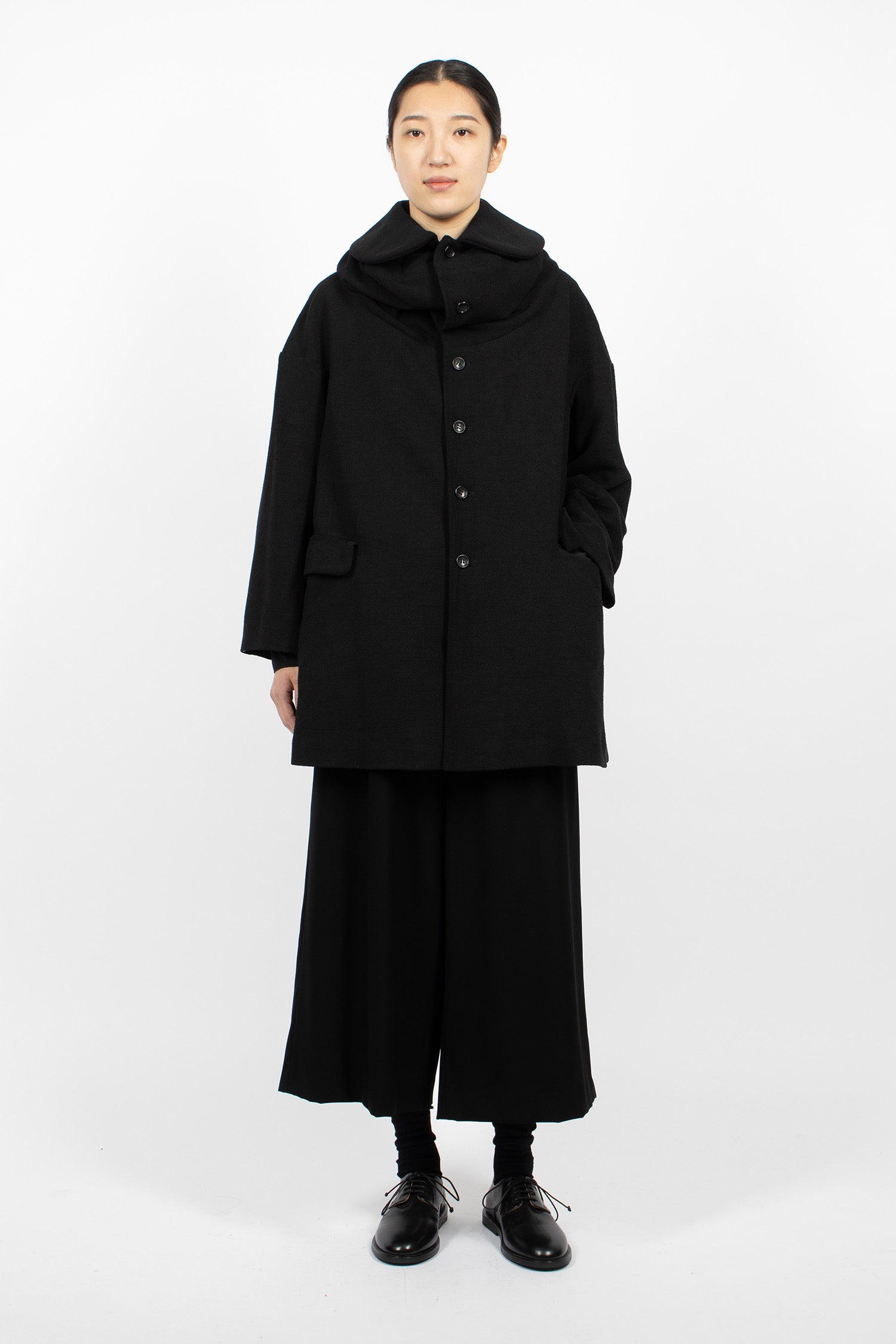 Stack Collar Lightweight Jacket Black