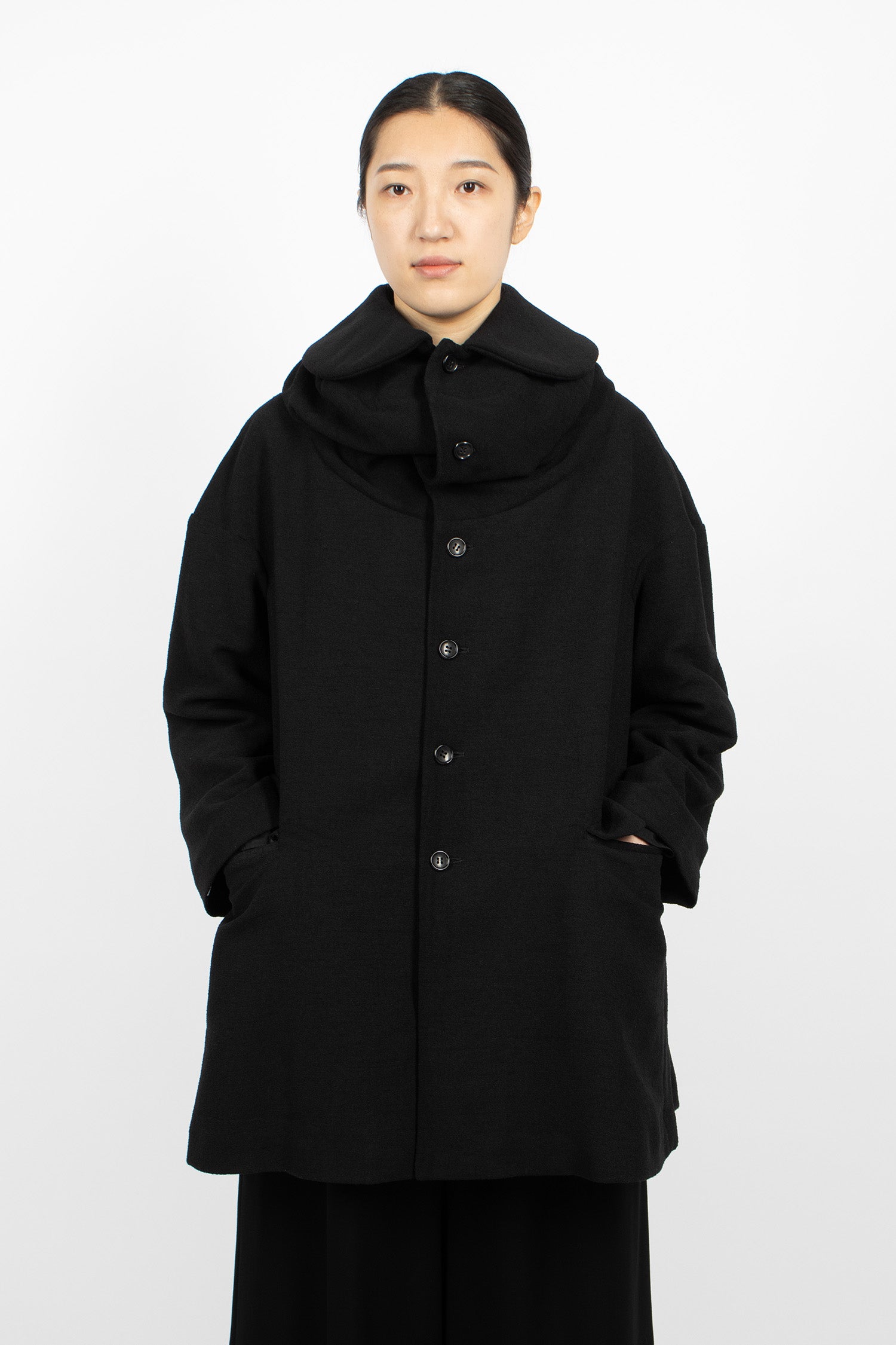 Stack Collar Lightweight Jacket Black