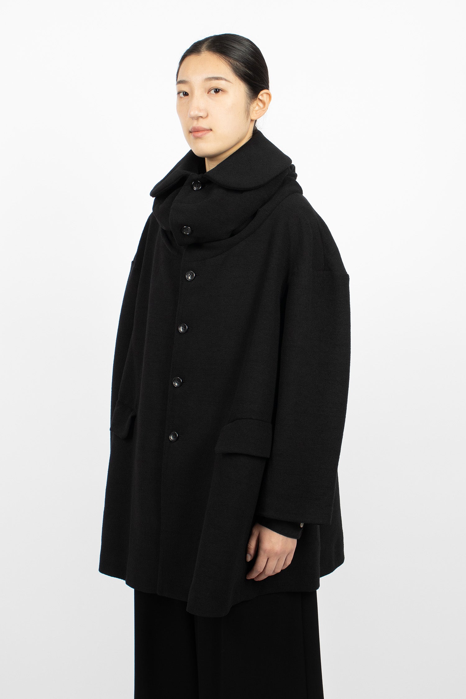 Stack Collar Lightweight Jacket Black