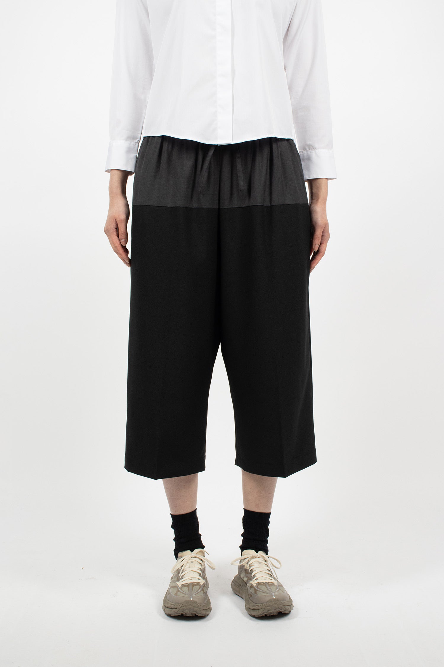 Cropped Drawstring Pants Jet