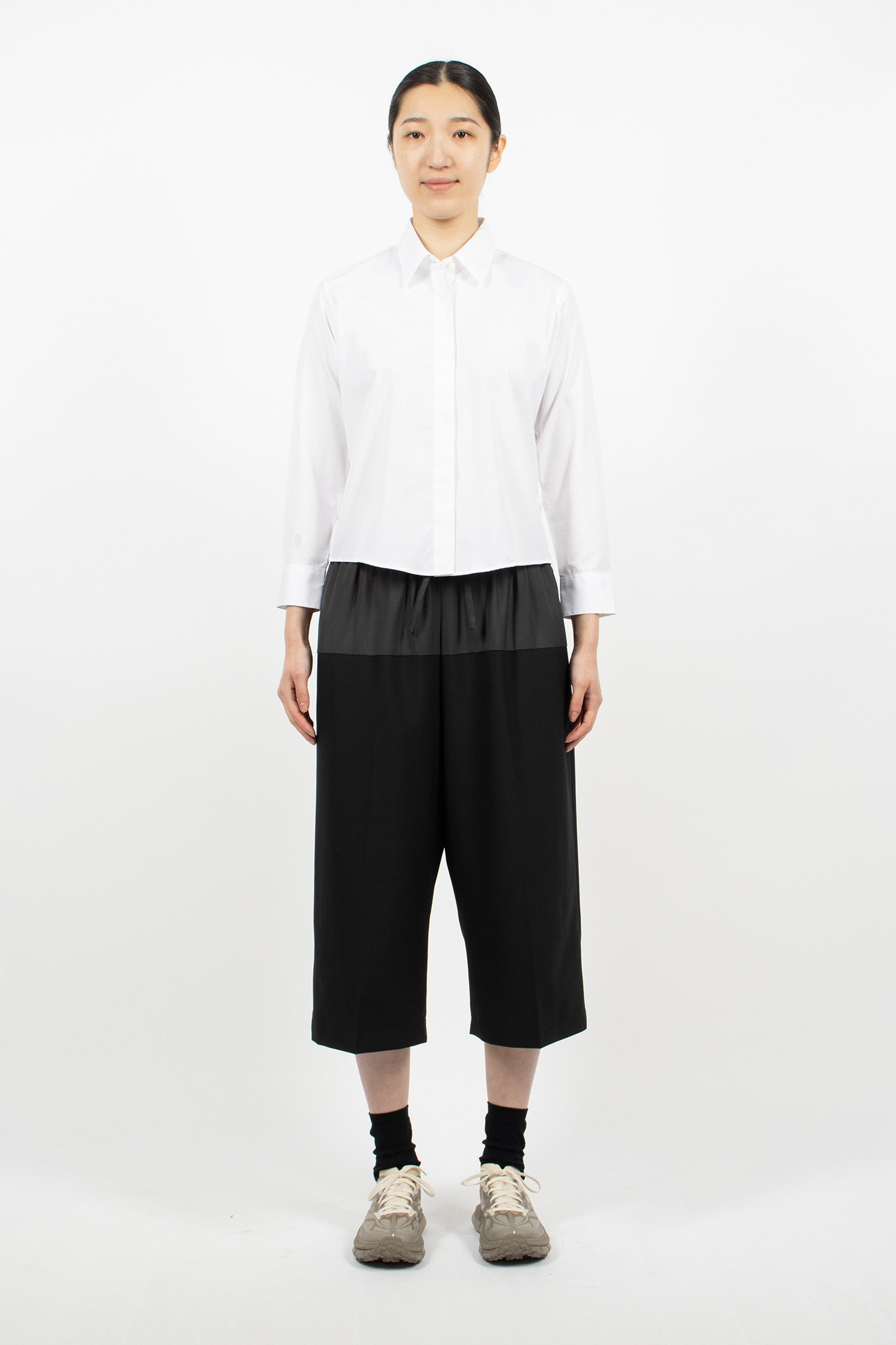 Cropped Drawstring Pants Jet