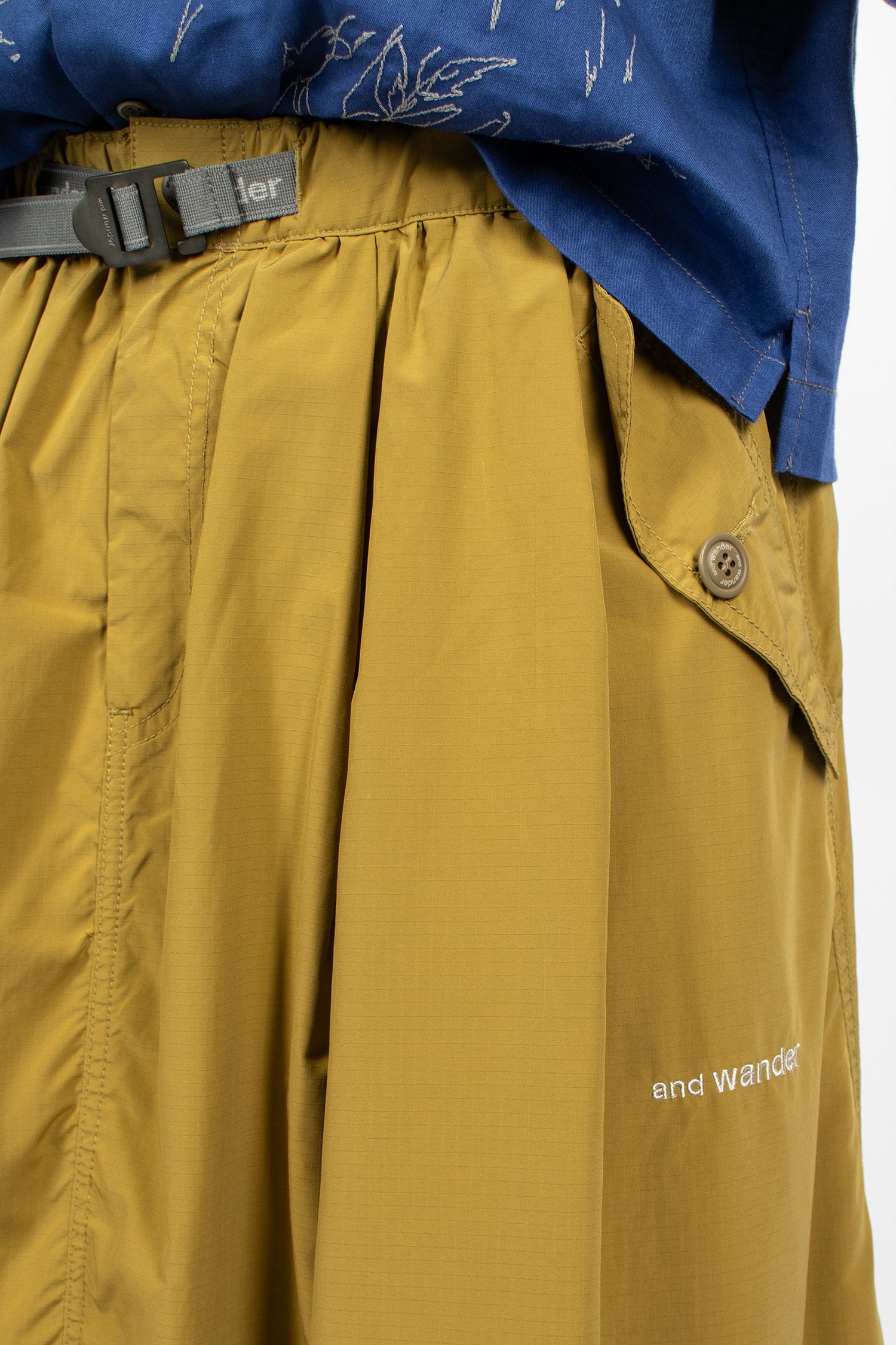 Oversized Cargo Skirt Yellow Olive
