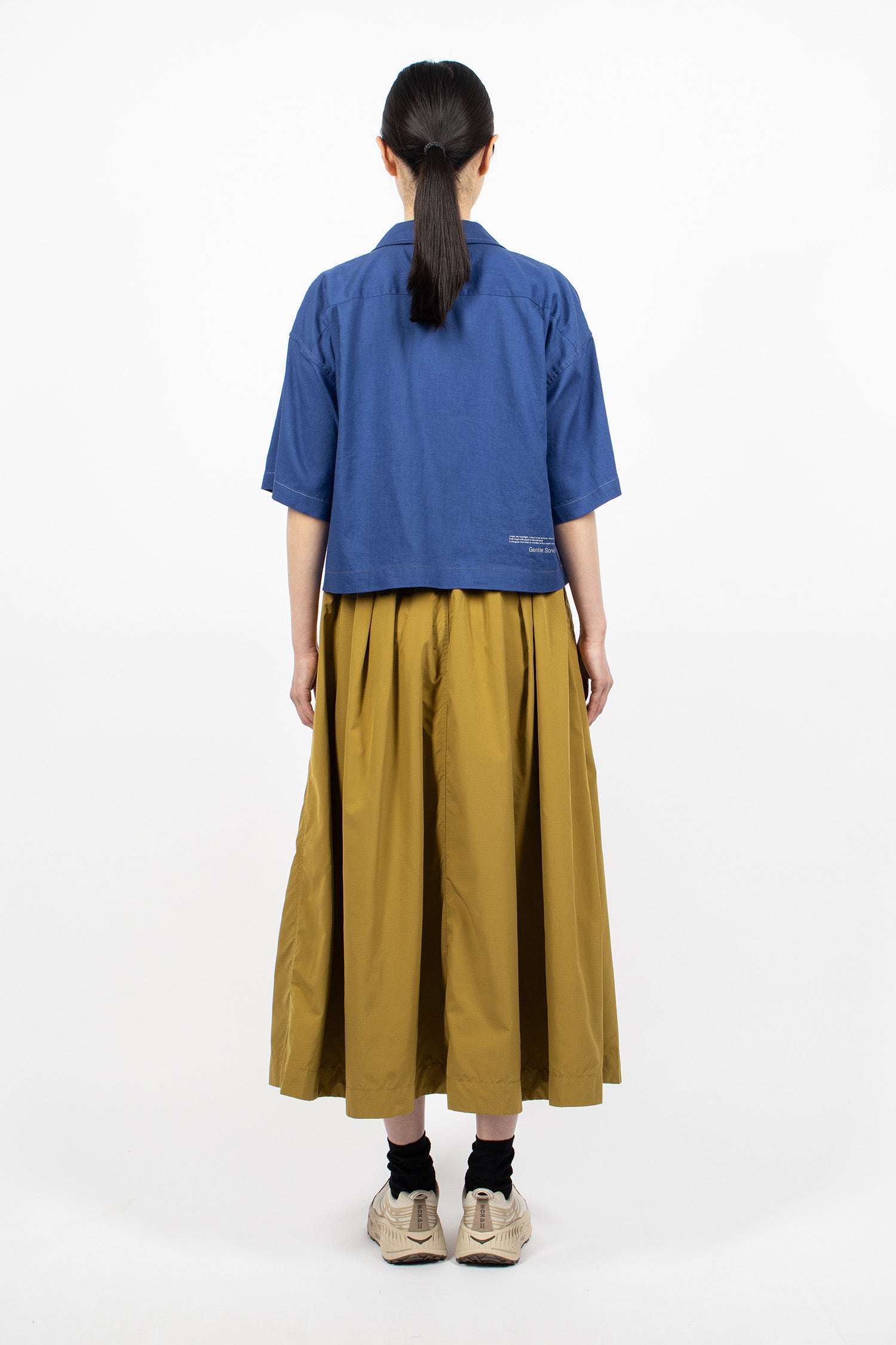 Oversized Cargo Skirt Yellow Olive