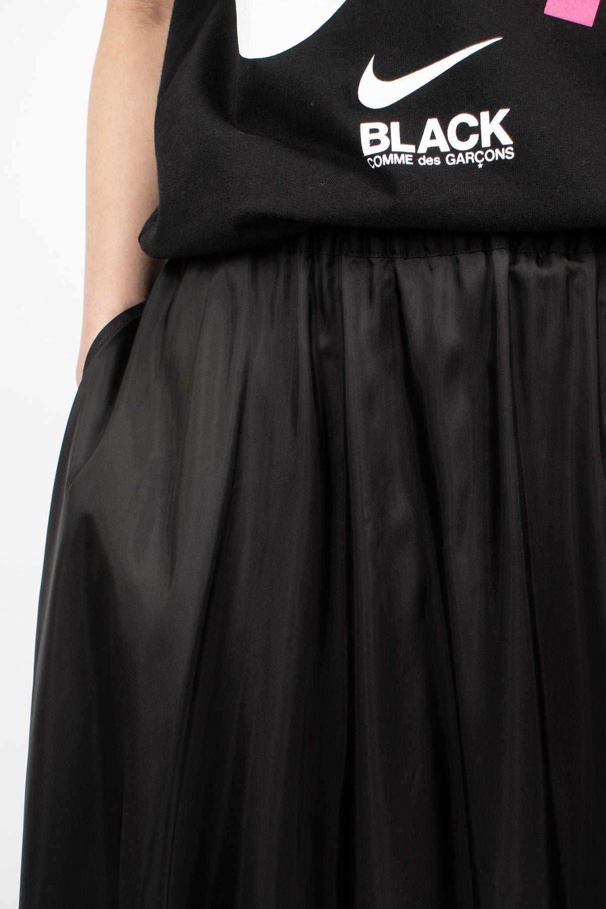 Tassel Satin Skirt Black