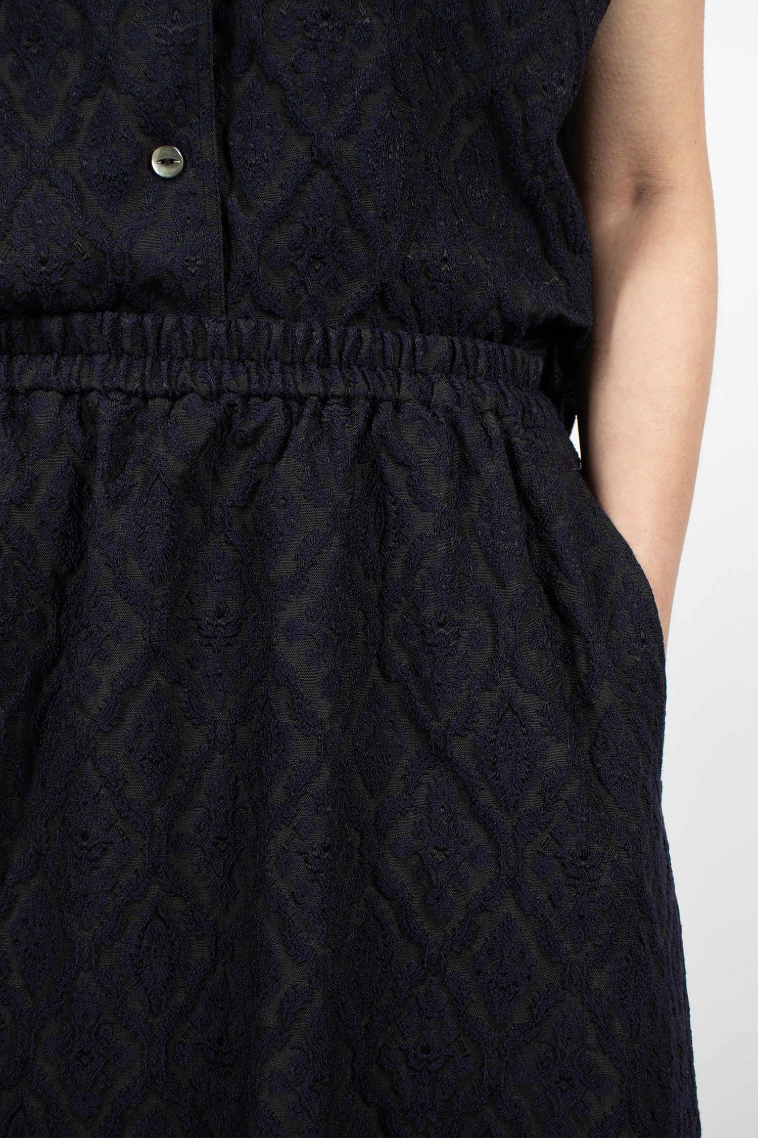 Balloon Skirt Dark Navy/Victorian Jacquard
