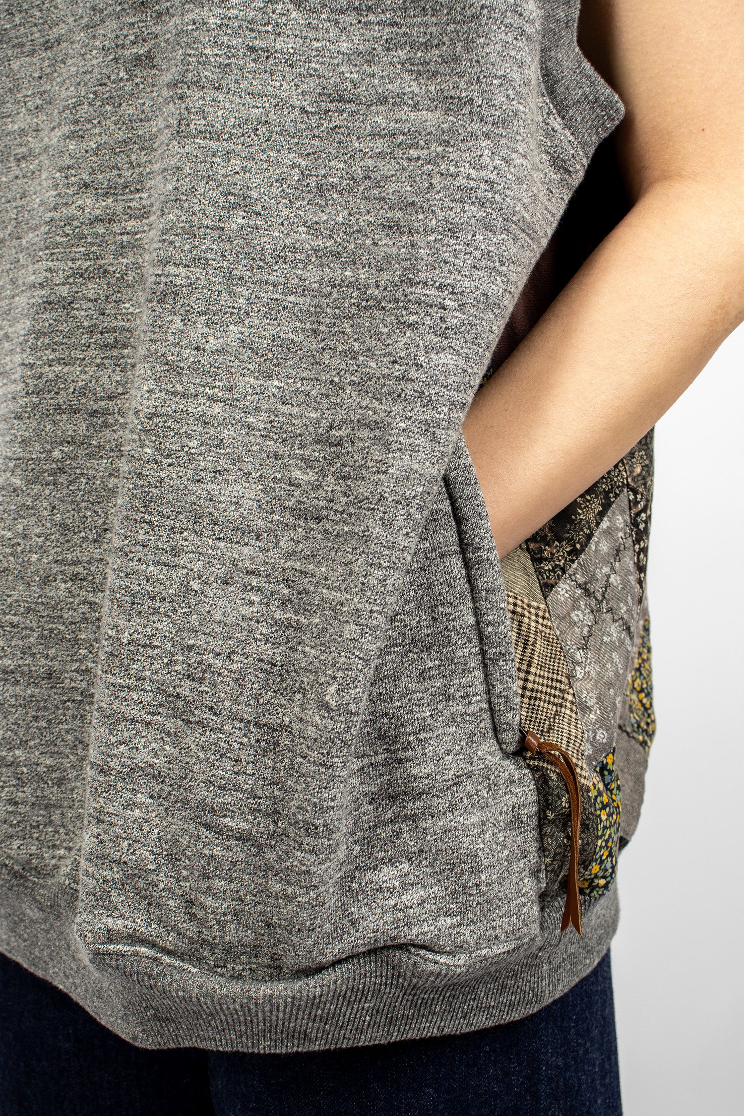 Kountry Patchwork Big Vest Charcoal