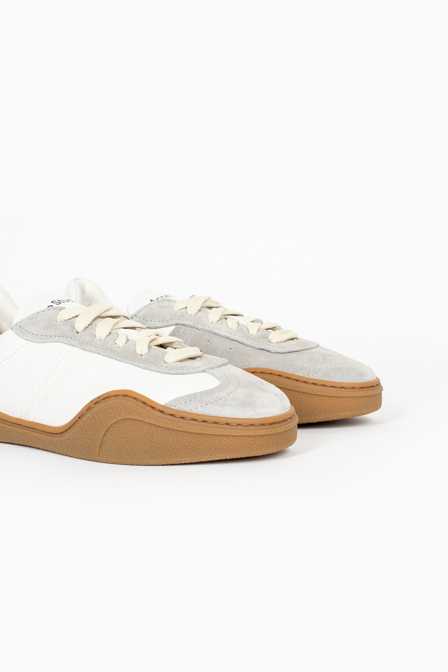 Lace Up Sneakers White/Brown