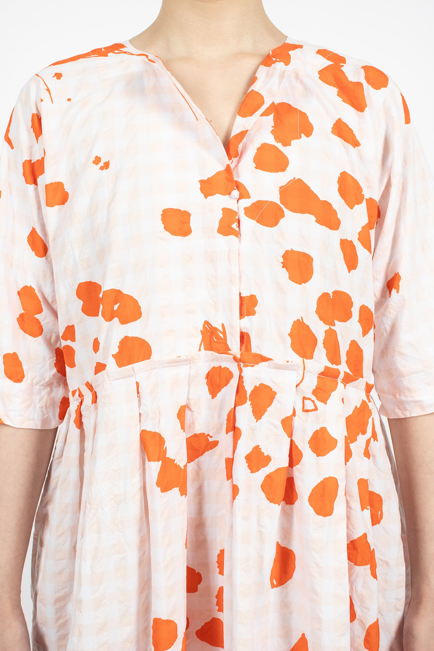 Operaio Washed Dress Corallo Scuro Drawing
