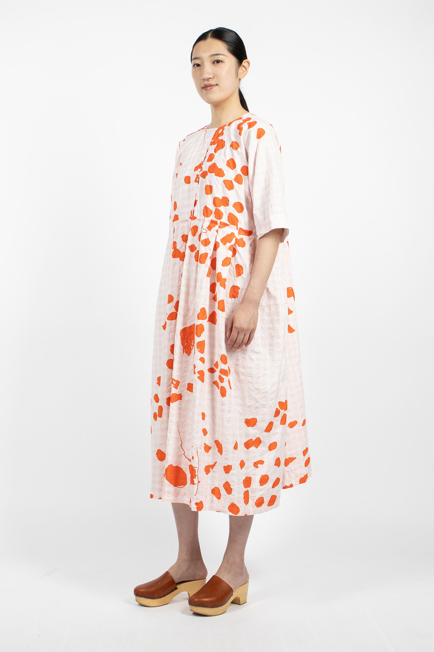 Operaio Washed Dress Corallo Scuro Drawing