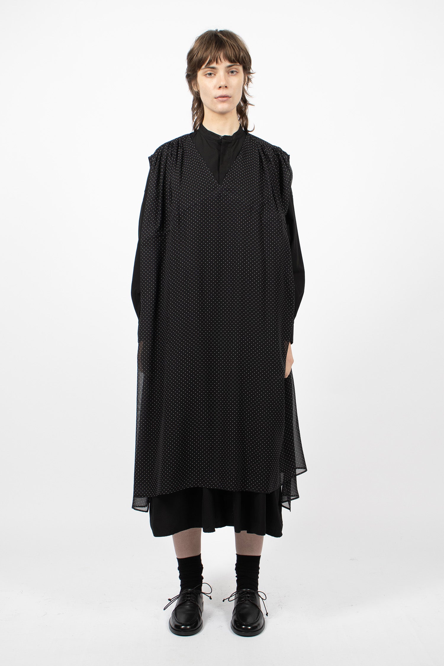 Drawstring Gilet Dress Midnight