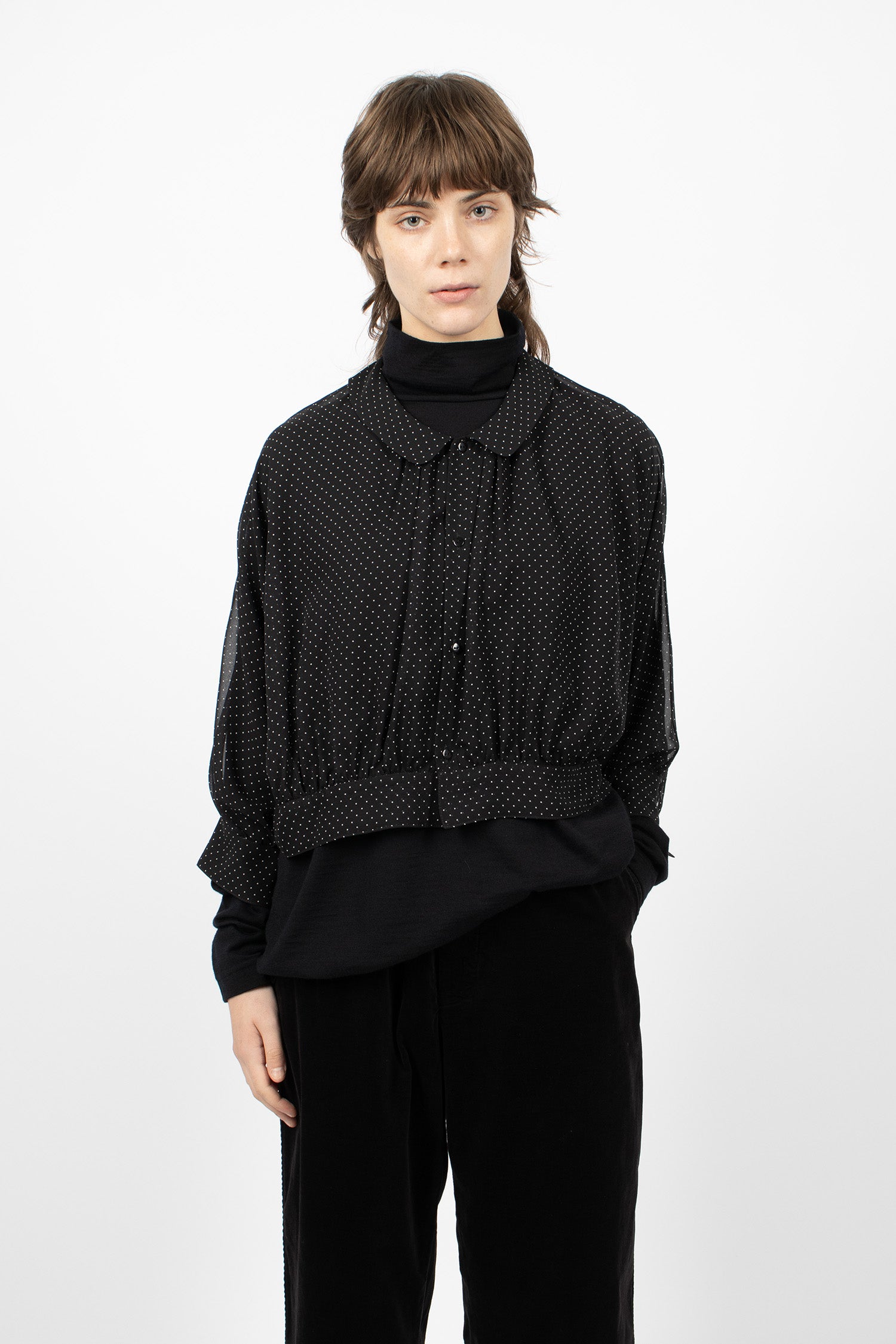 Silk Bolero Blouse Midnight