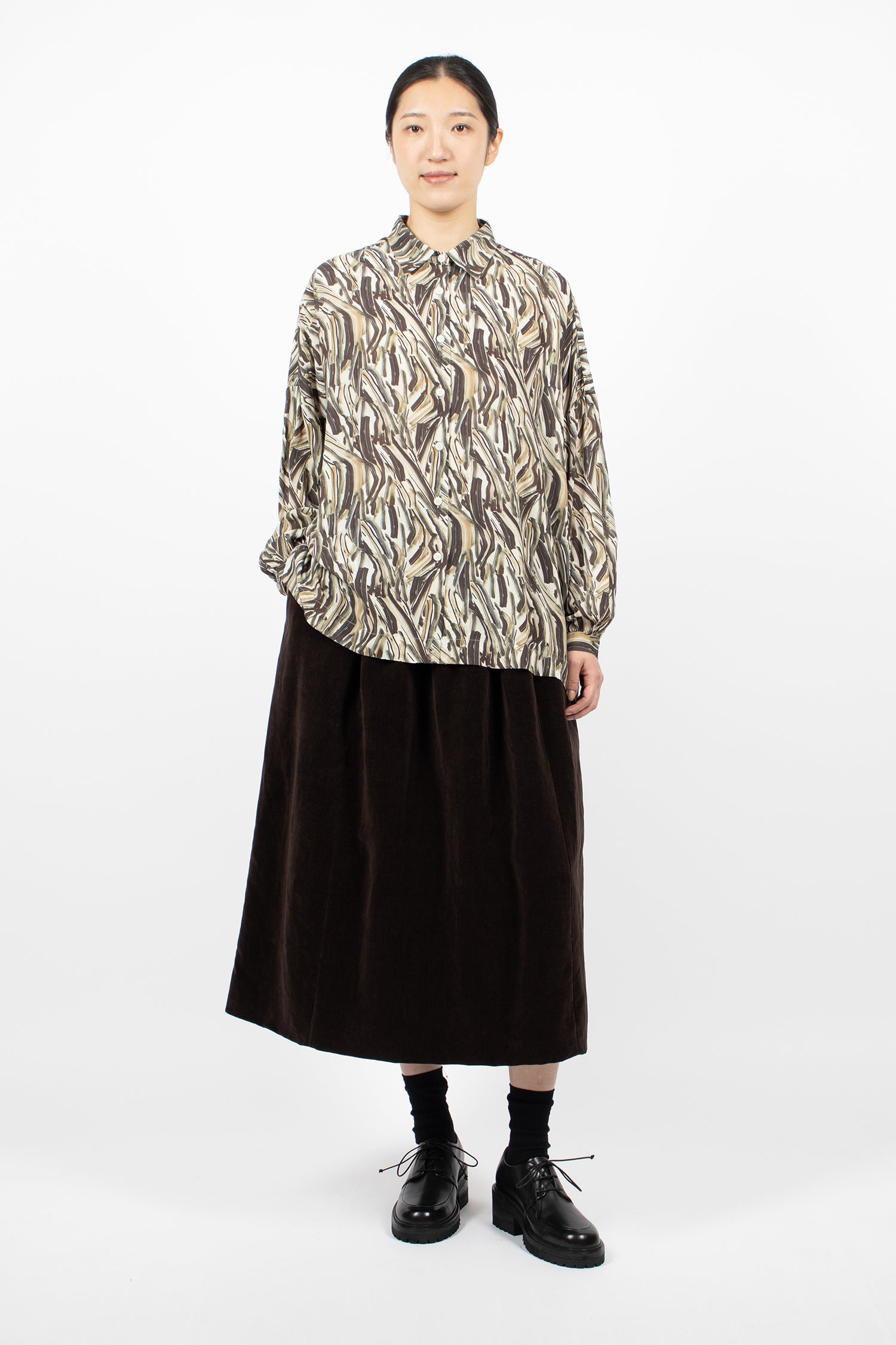 Squarbi Shirt Ebony/Cosie Print