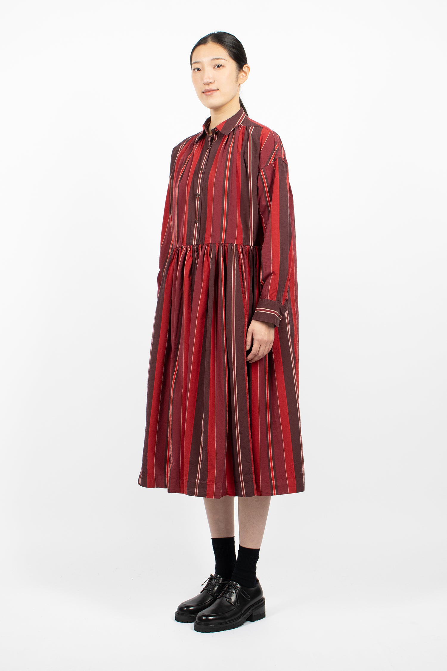 Yukari Dress Red Stripes