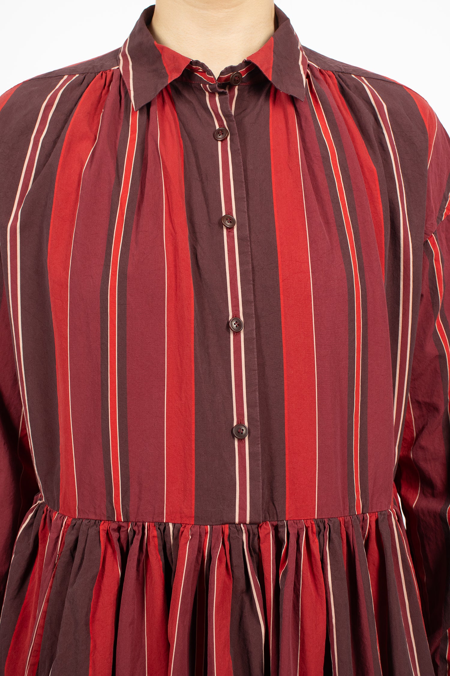 Yukari Dress Red Stripes