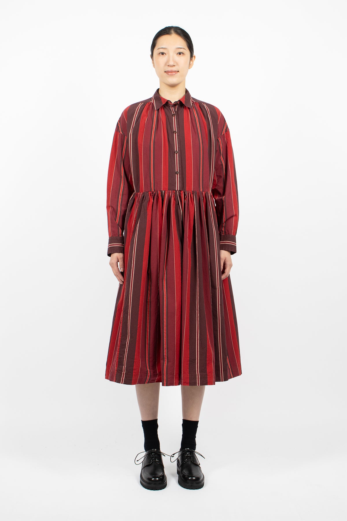Yukari Dress Red Stripes