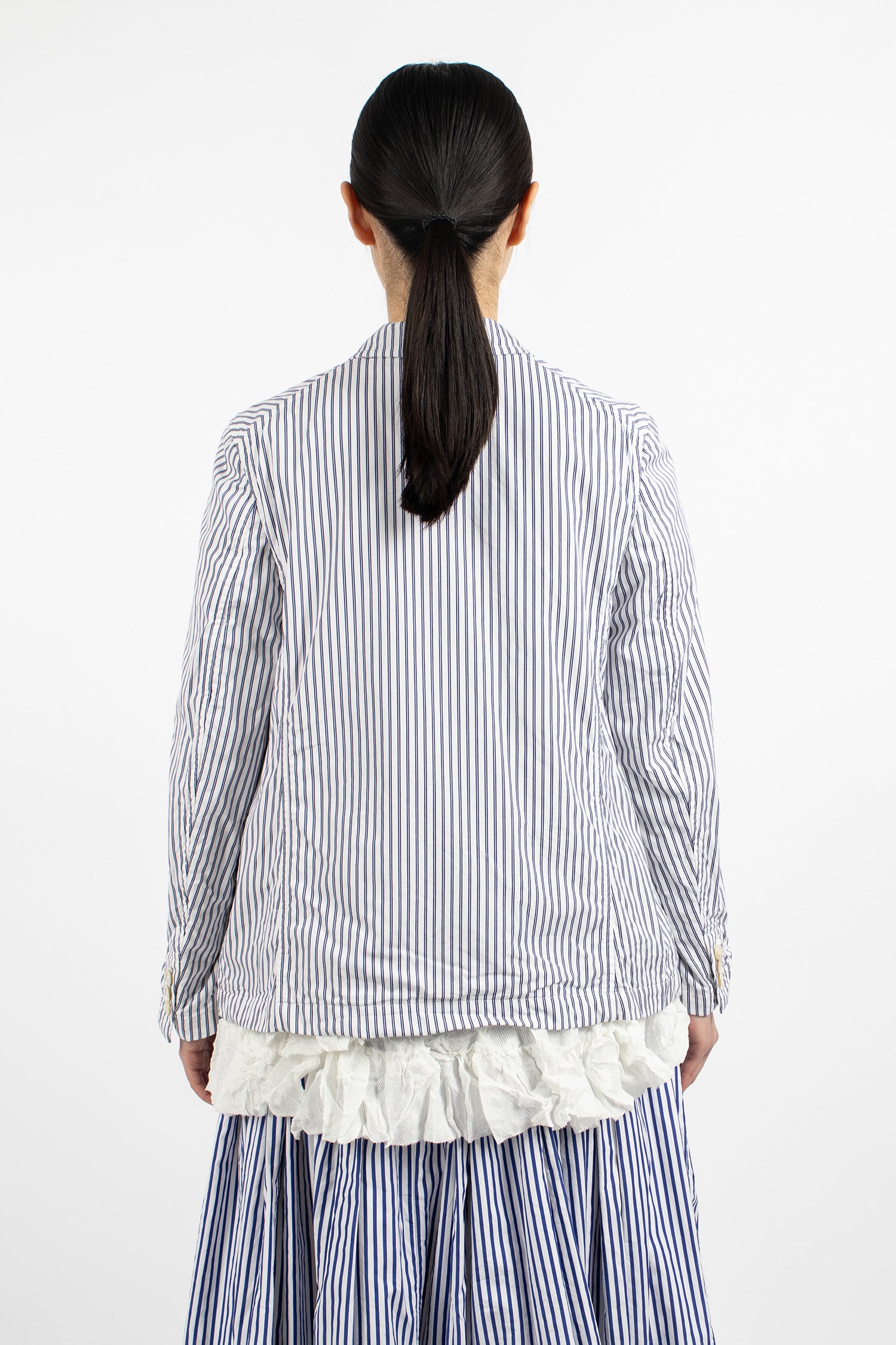 Stripe Blazer Jacket White/Navy/Sax