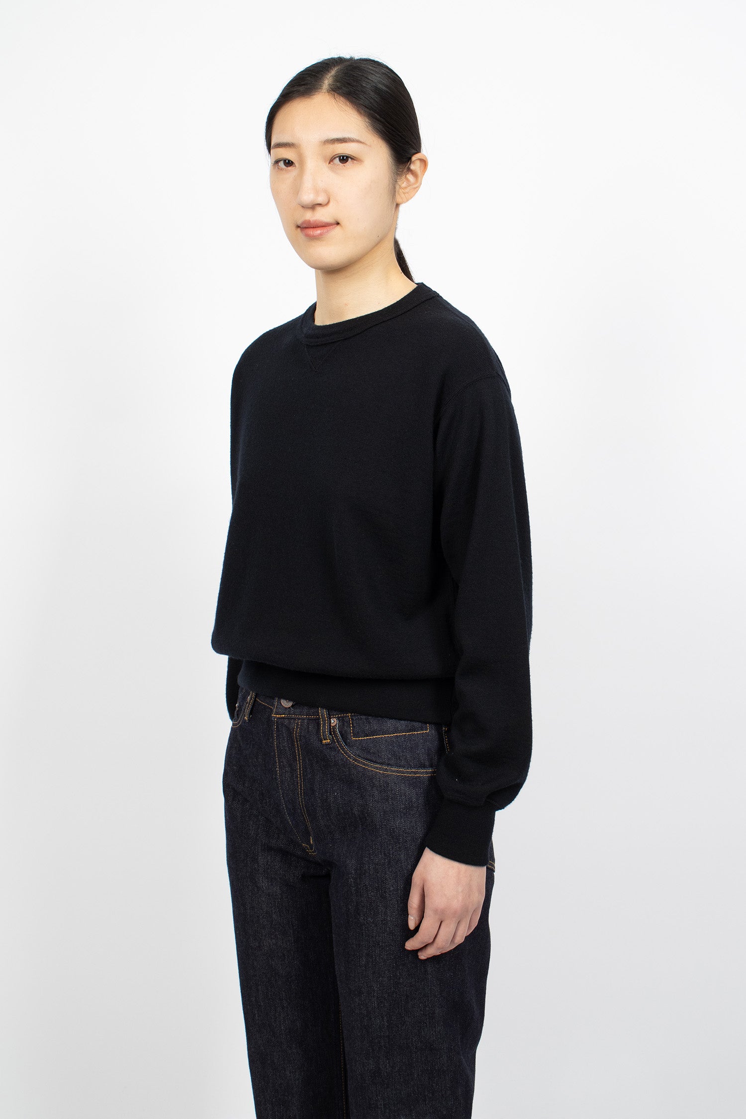 Carree L/S Knit Sweatshirt Black