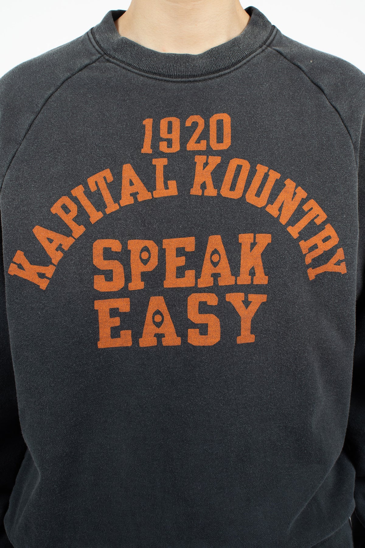 Knit Raglan Crew Sweatshirt Black