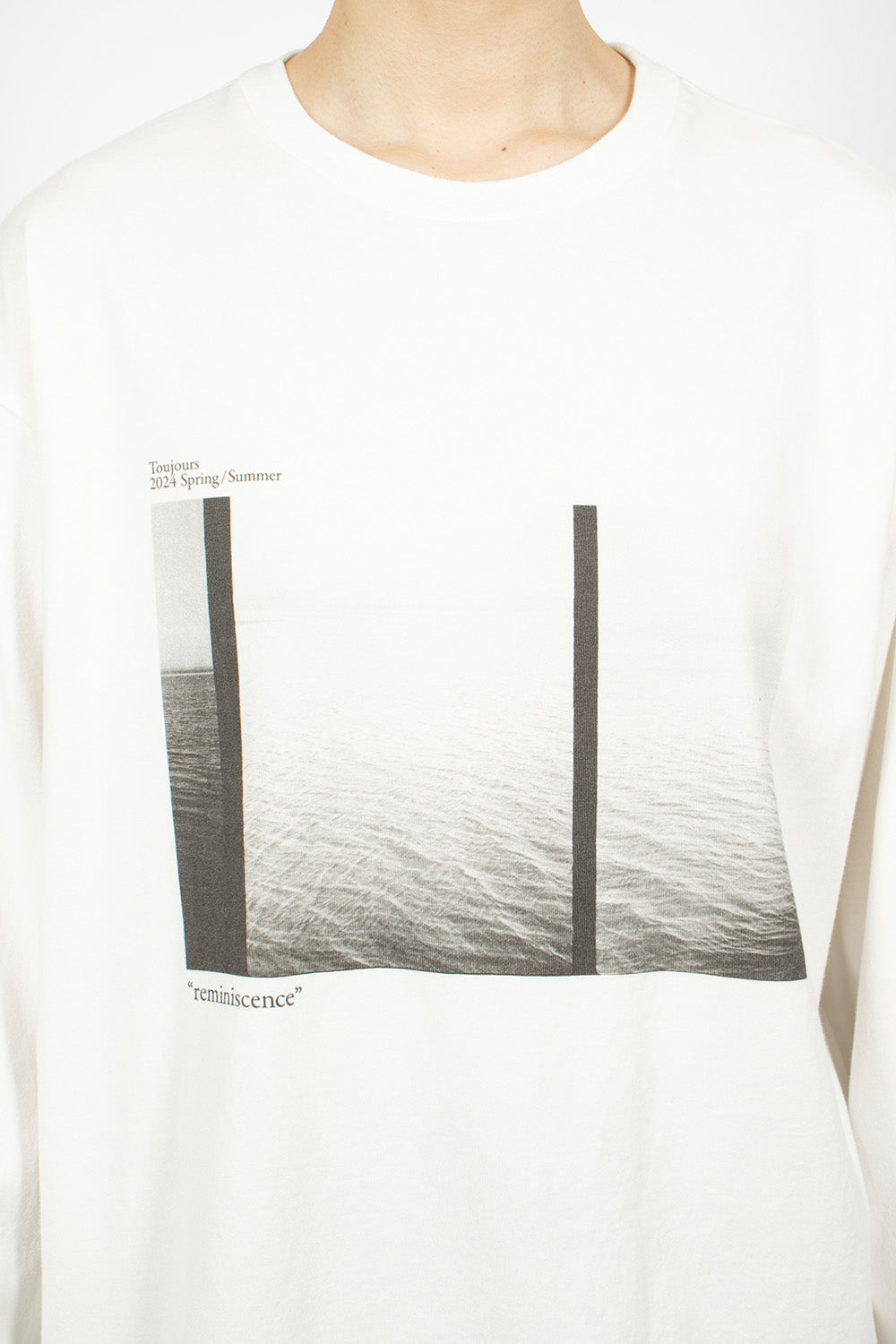 Photo Print Long Sleeve T-Shirt White