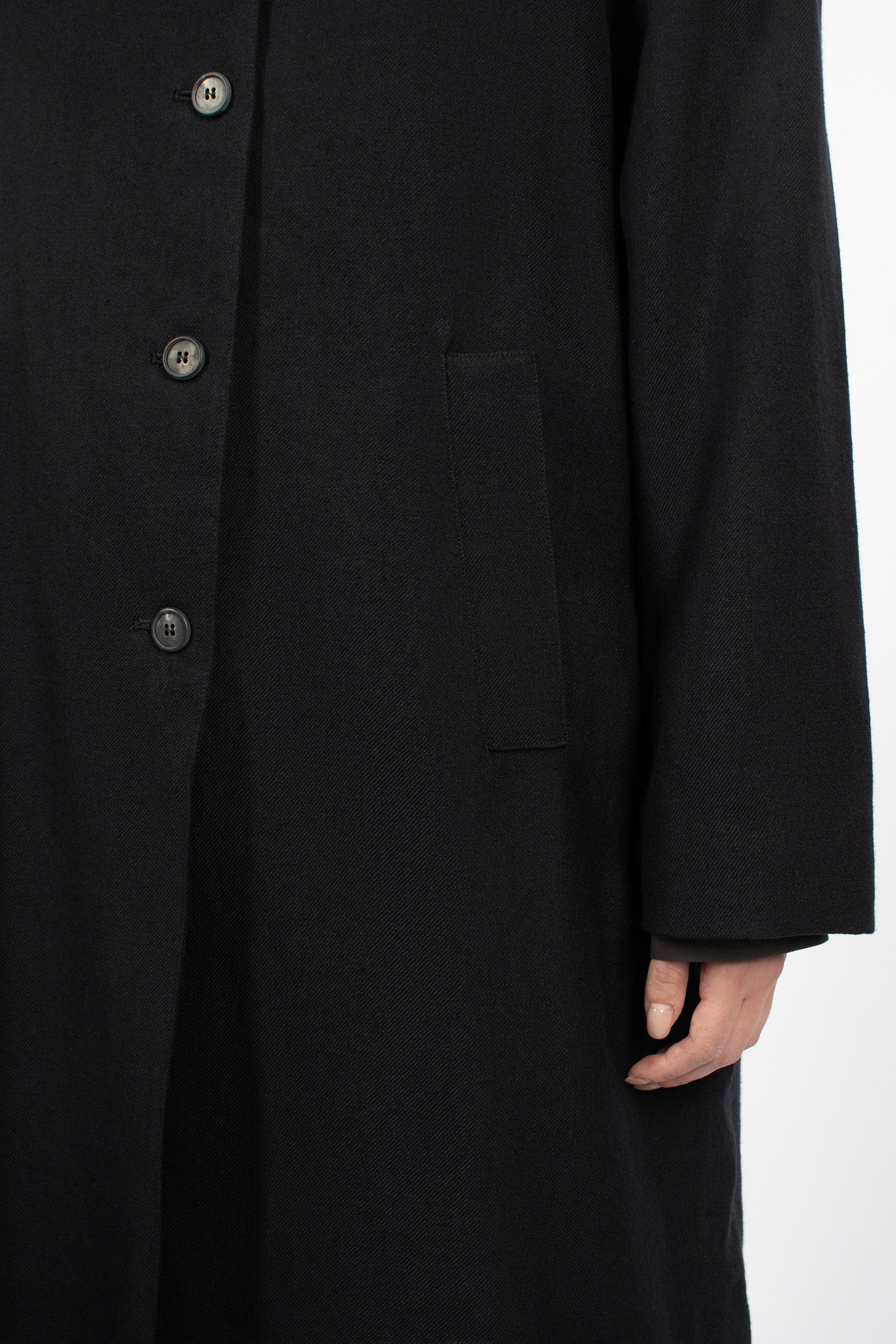 Tea Coat Black Navy