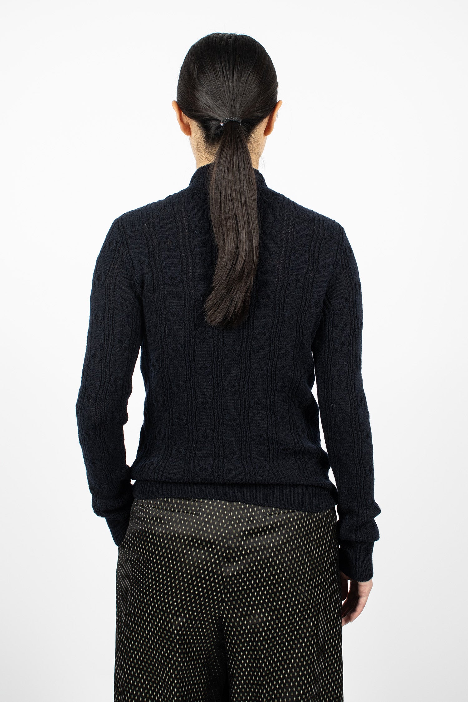 Fitted Wool Sweater Black