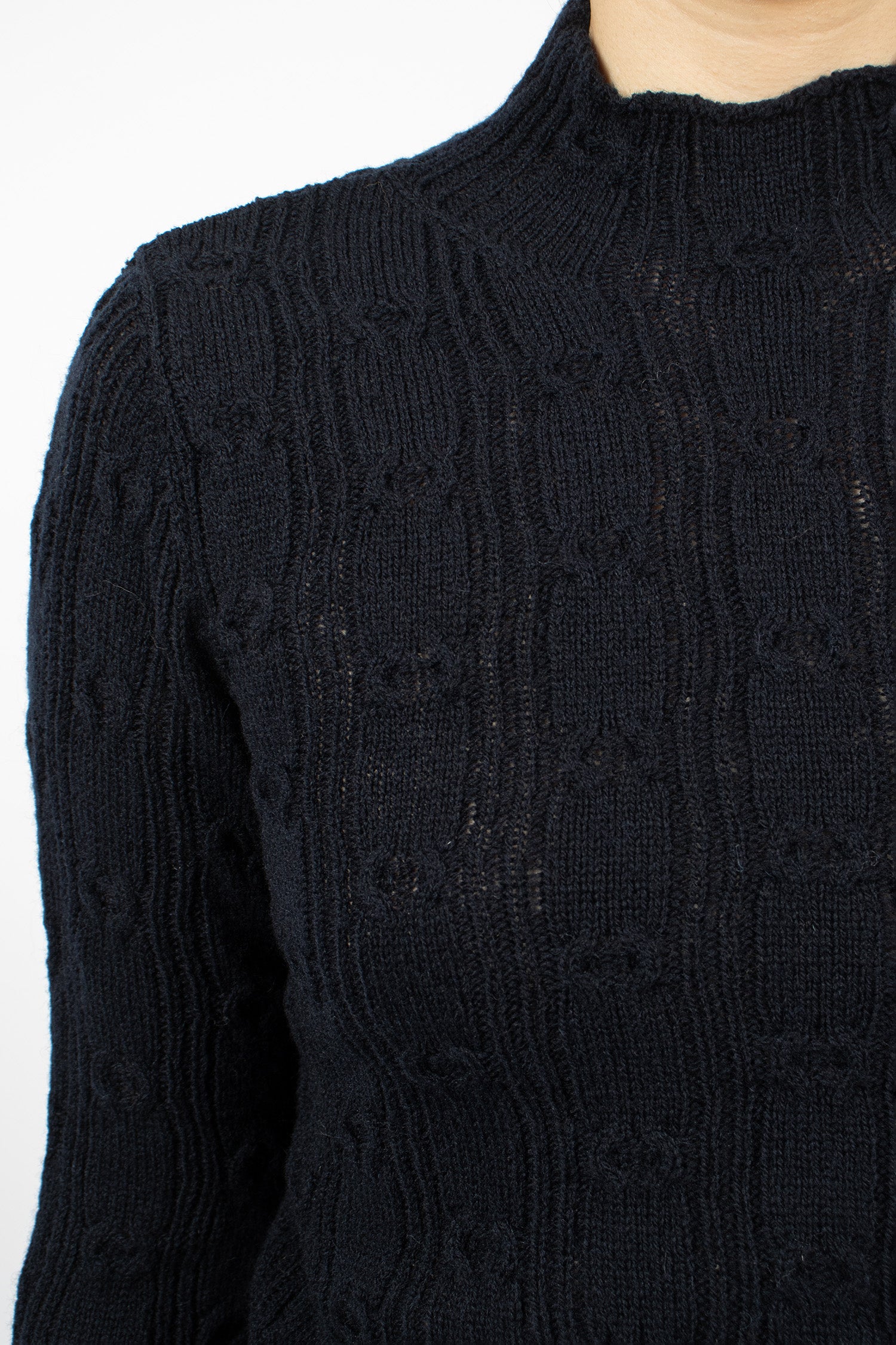 Fitted Wool Sweater Black