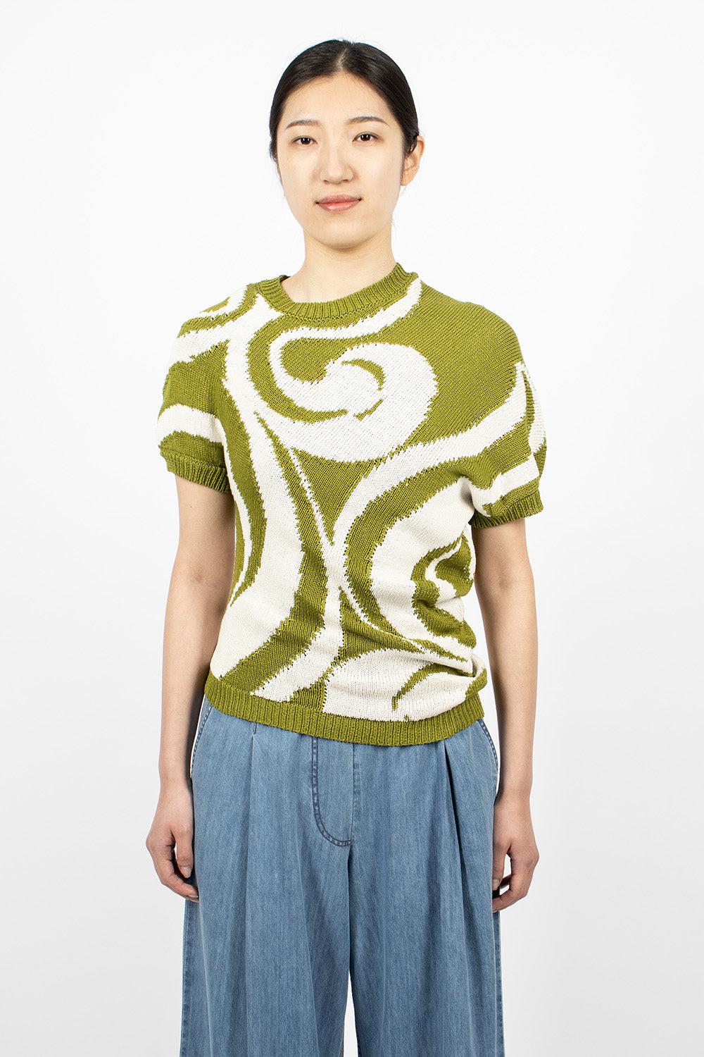 Knit T-Shirt Green