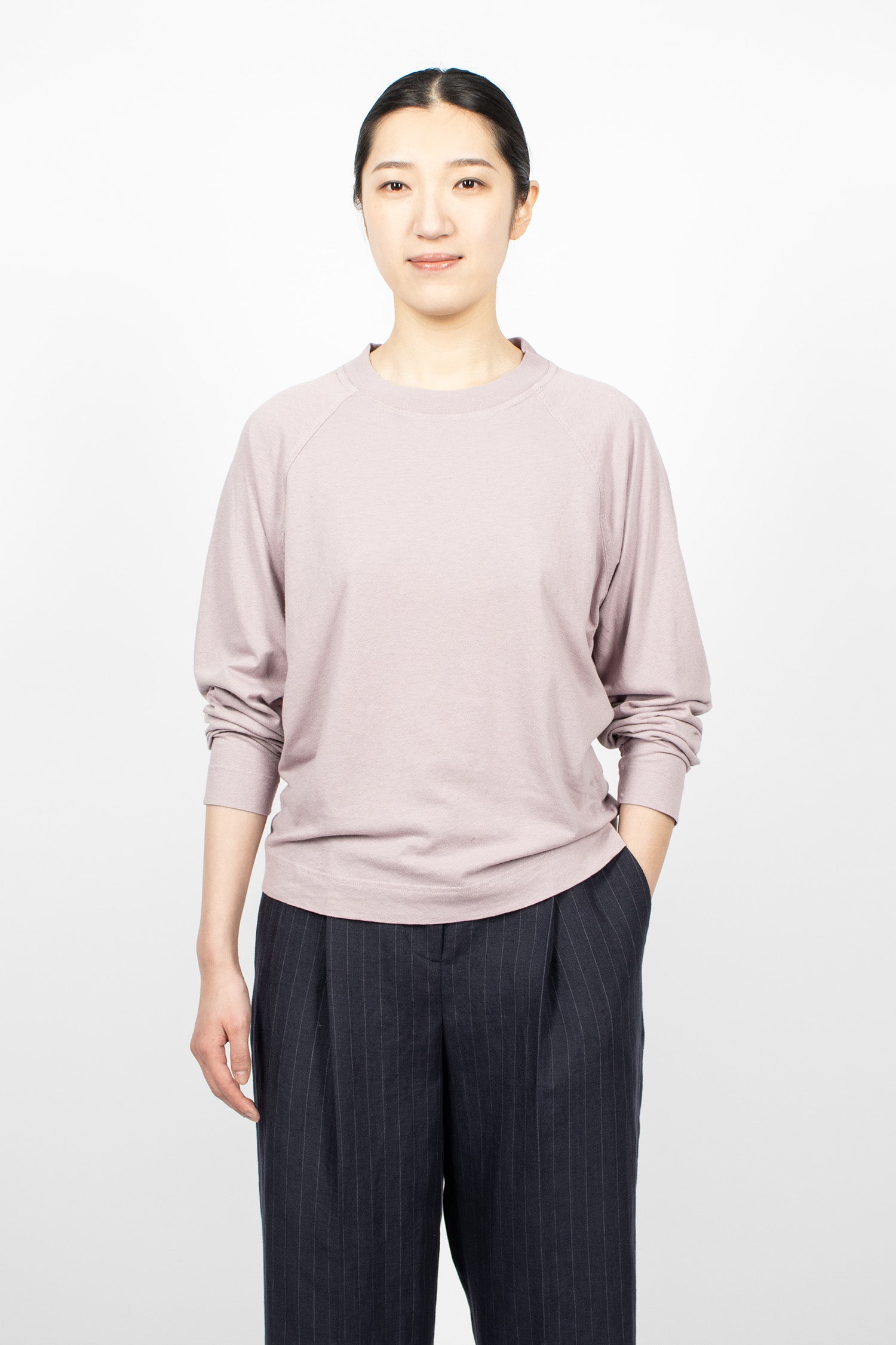 Raglan Crew Neck T-Shirt Heather