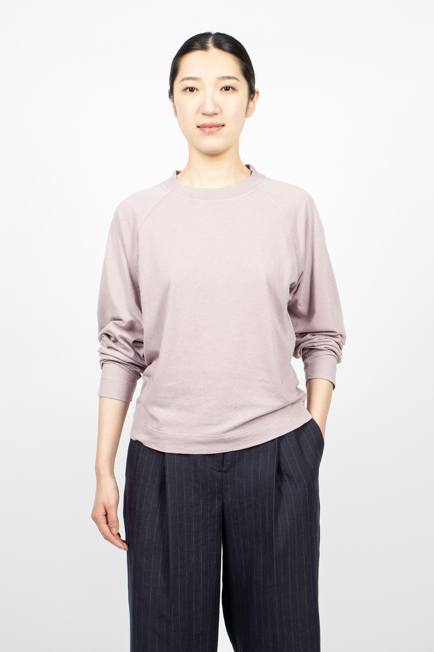 Raglan Crew Neck T-Shirt Heather