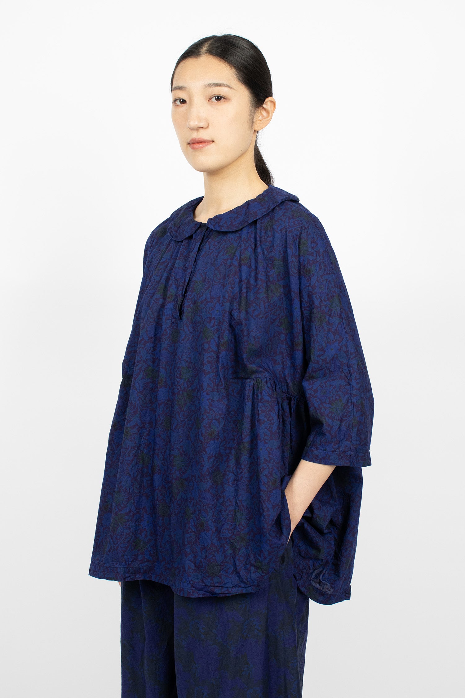 Washed Shirt Dyed Royal Blue