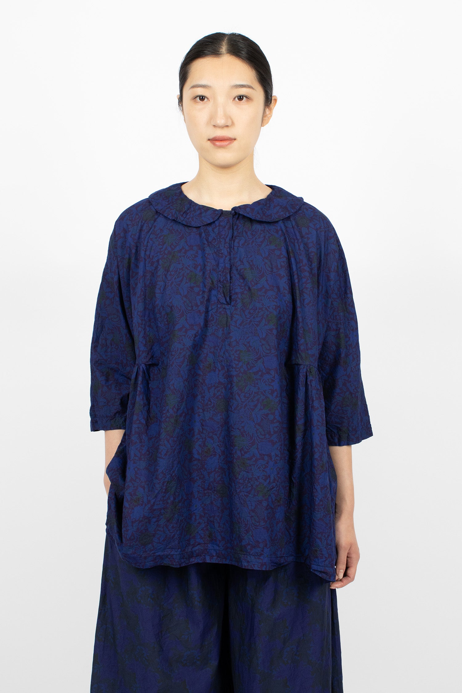 Washed Shirt Dyed Royal Blue