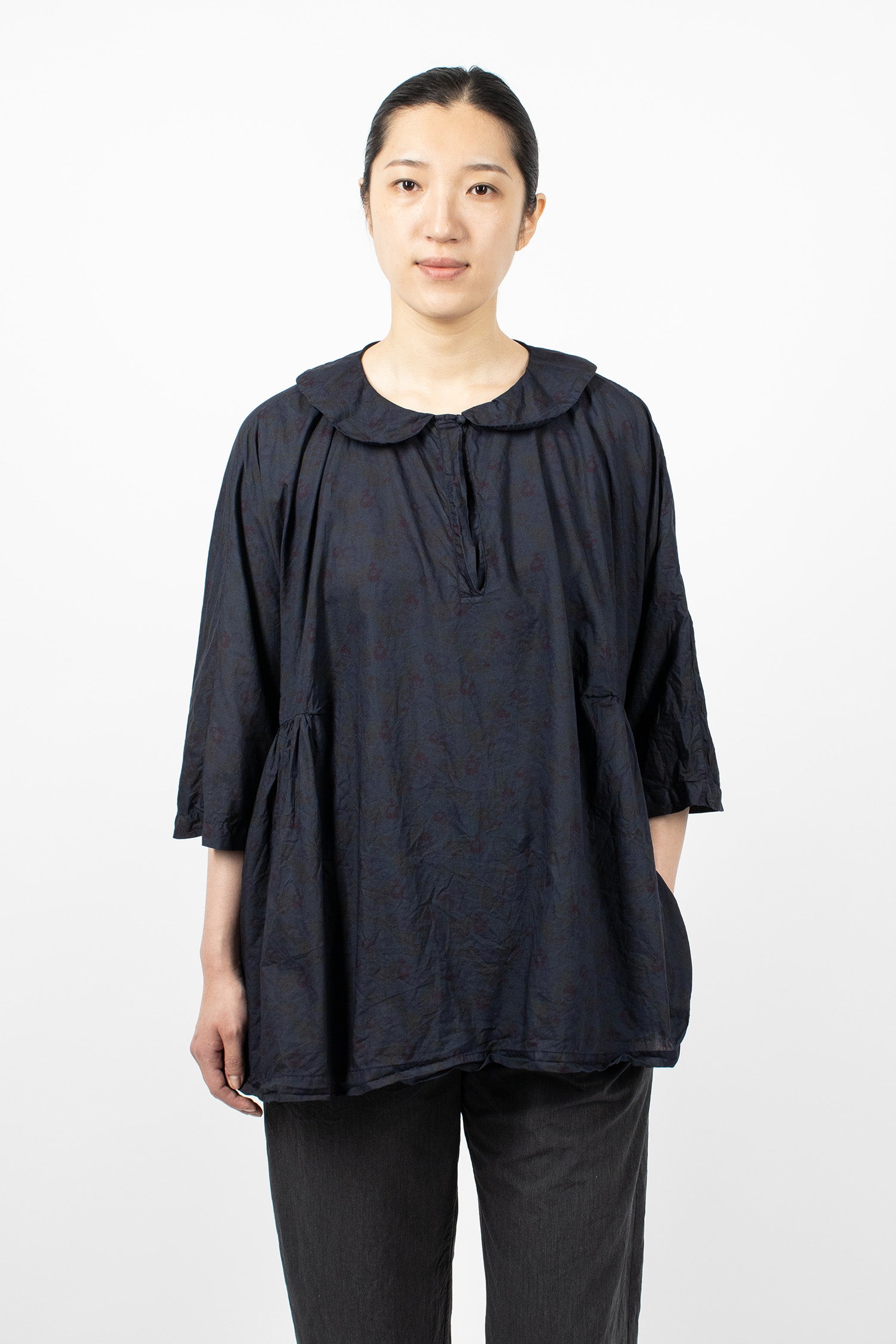 Curcuma Shirt Overdyed Small Flower 2