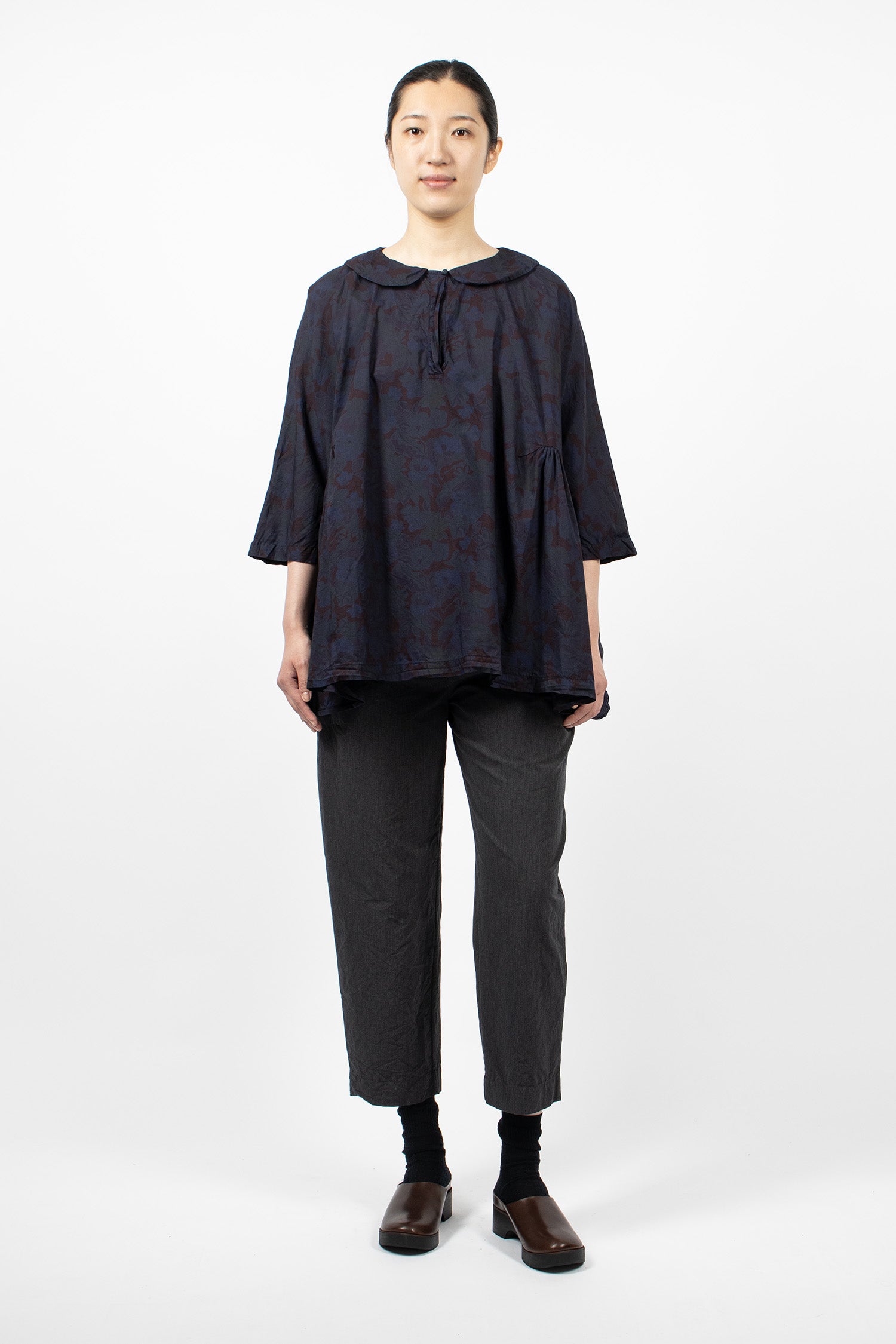 Curcuma Shirt Overdyed Small Flower 1