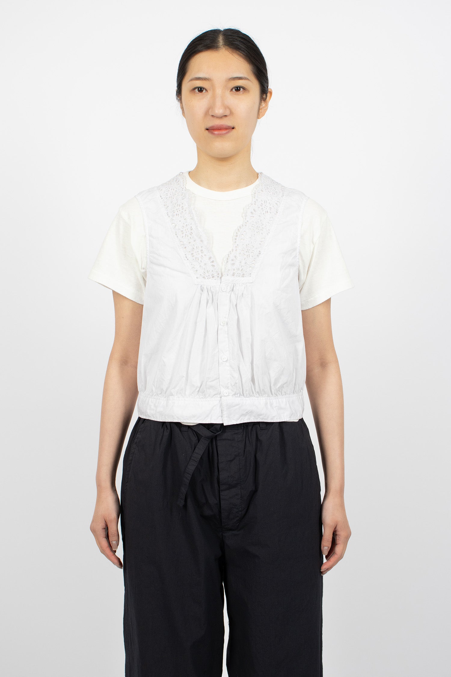 Lace Gilet Light Ink