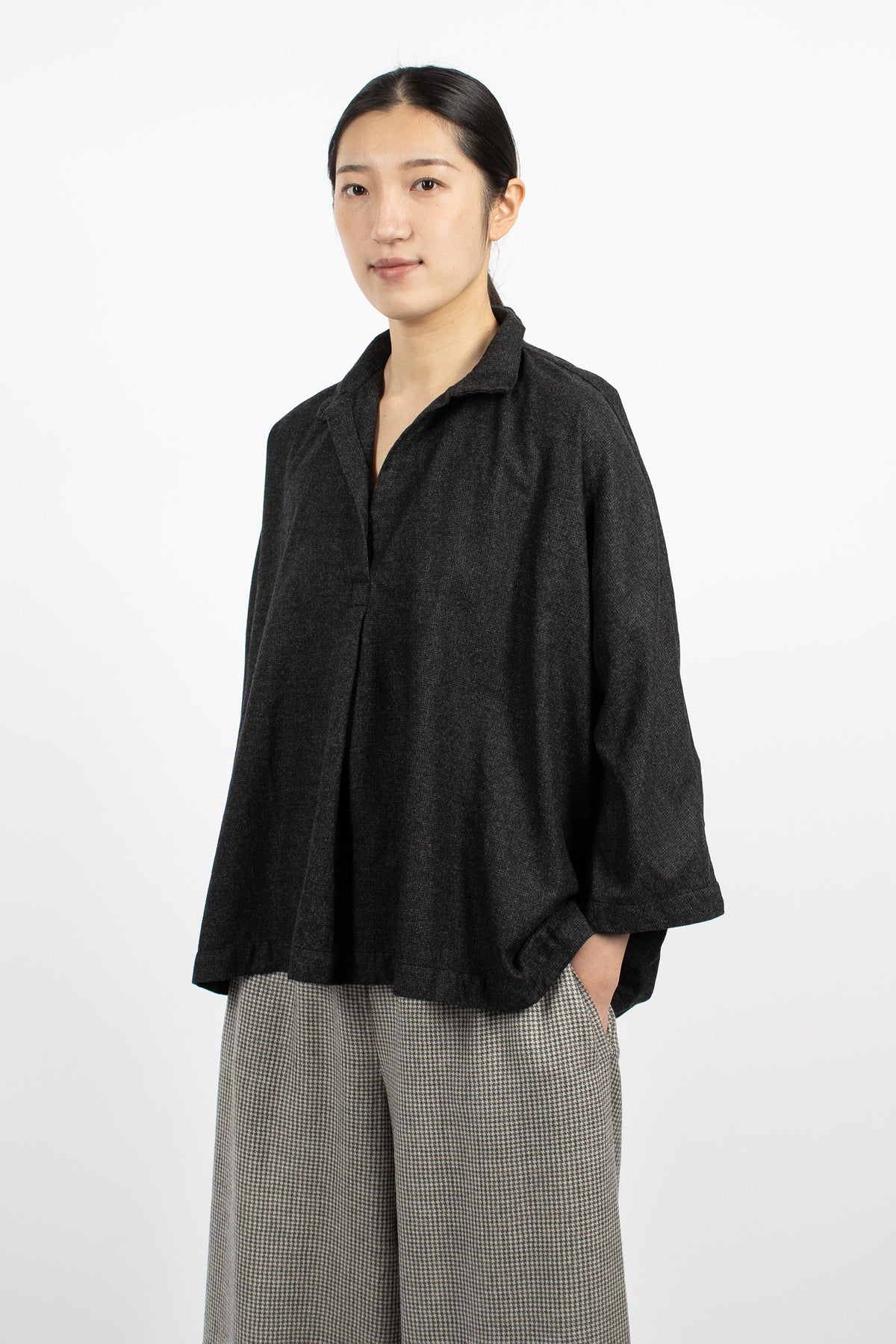 20.07.06 Wool Shirt Mix Brown 1