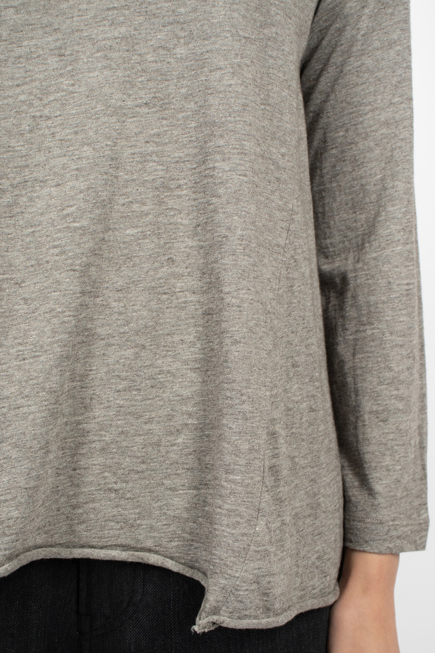 Cotton Yak A-Line Pullover Grey