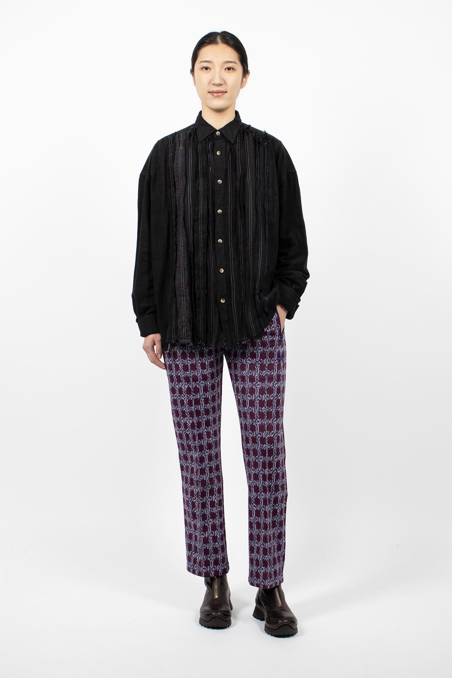 Narrow Track Pant Flower Jacquard
