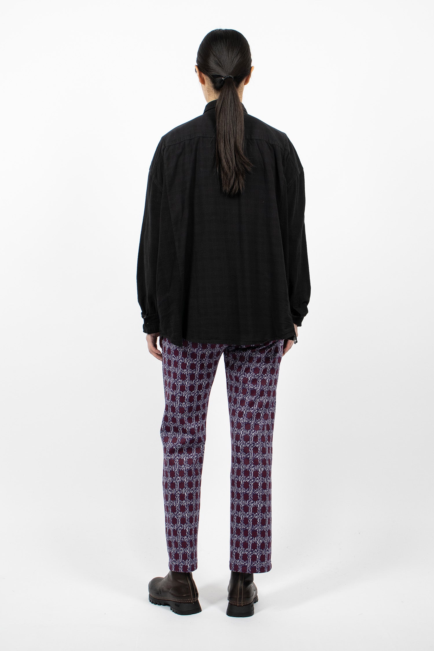 Narrow Track Pant Flower Jacquard