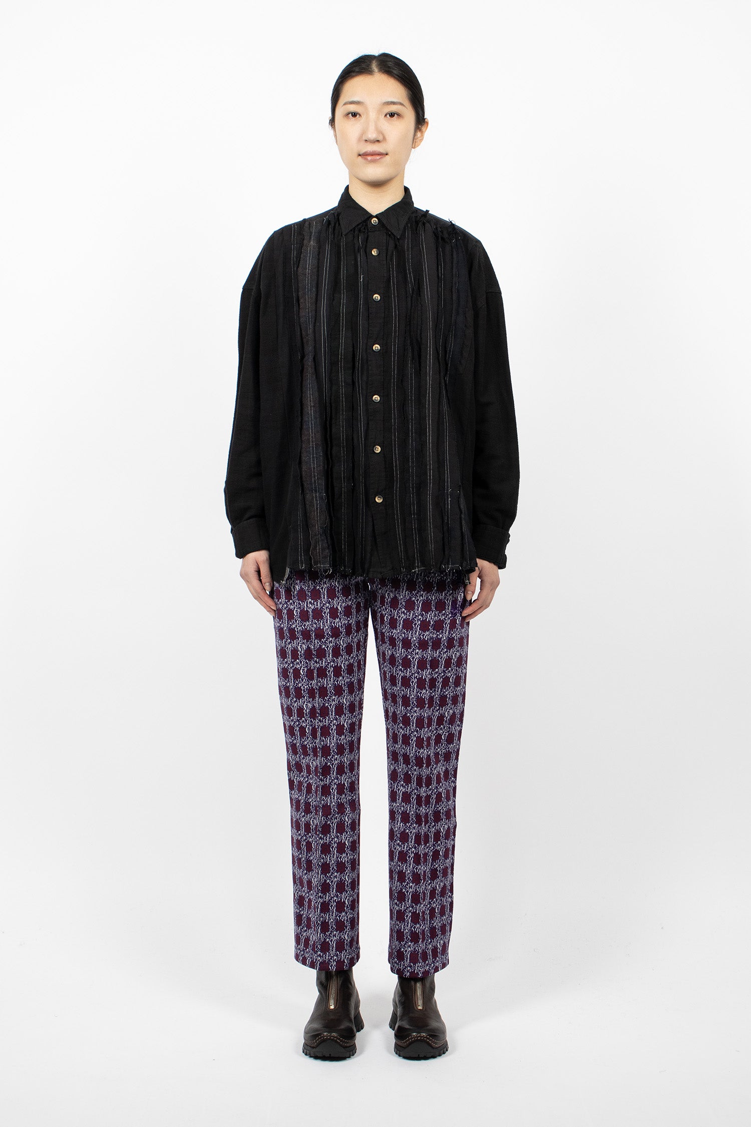 Narrow Track Pant Flower Jacquard