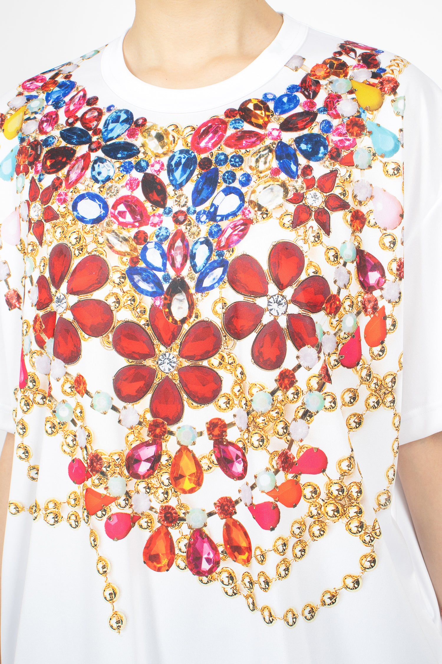 Printed S/S T-Shirt White/D Pattern