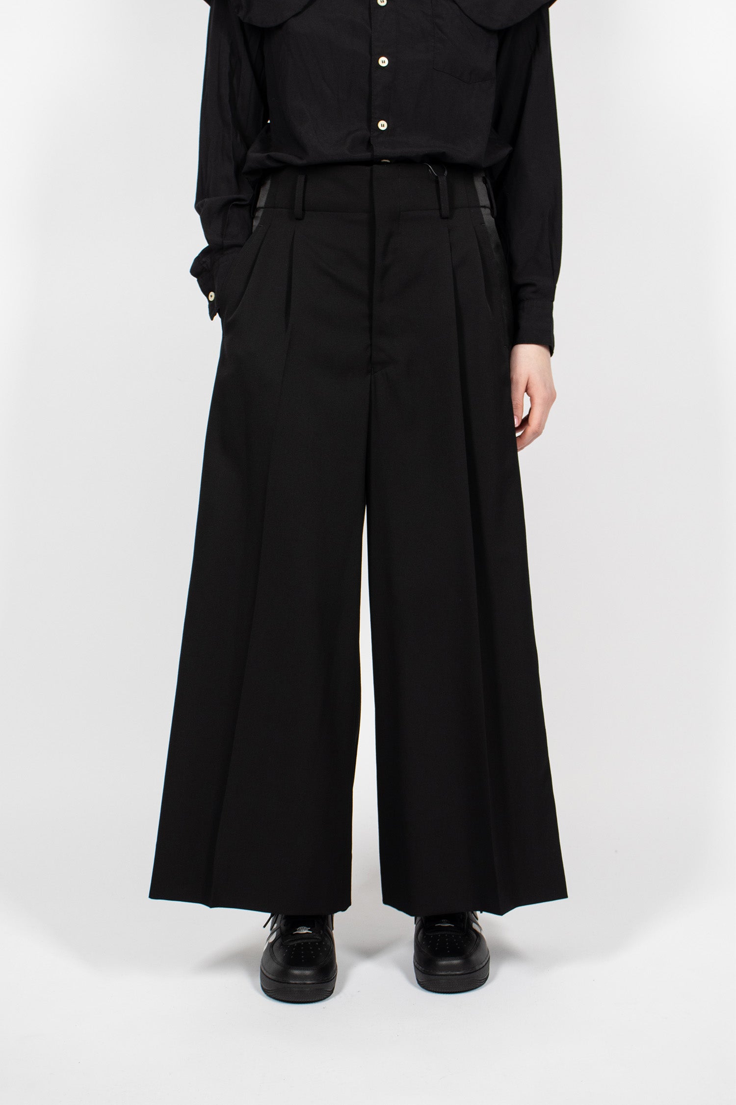 Tux Wide Leg Pants Black/Black