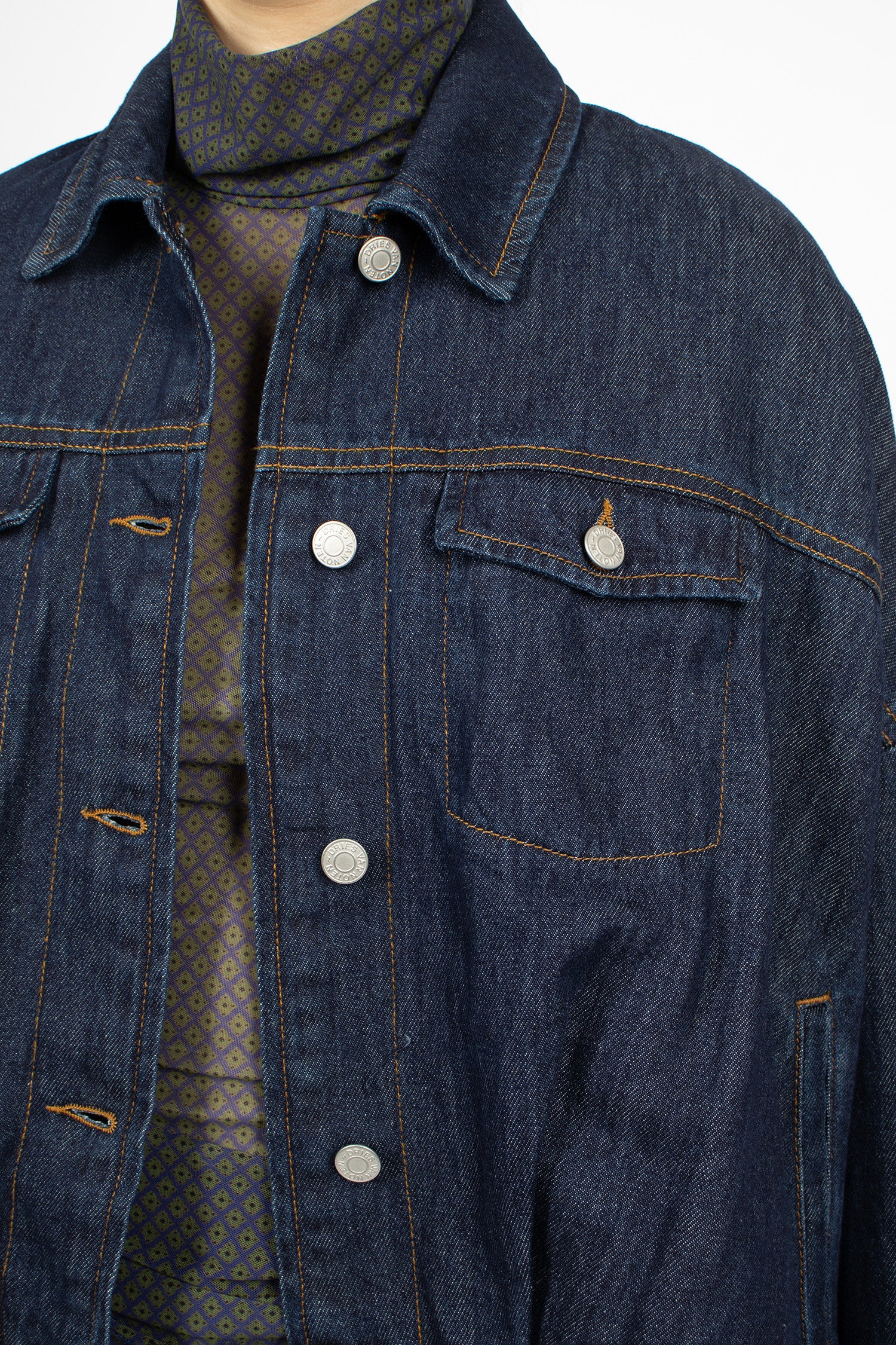 Padded Denim Blouson Indigo