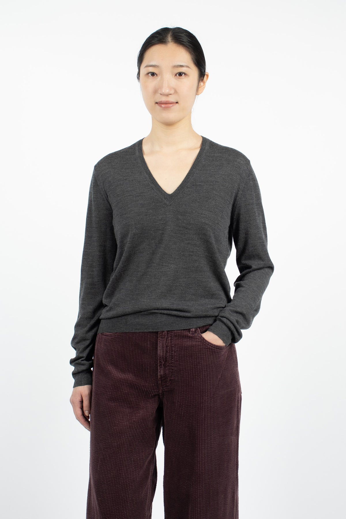 Perfect V-Neck Graphite