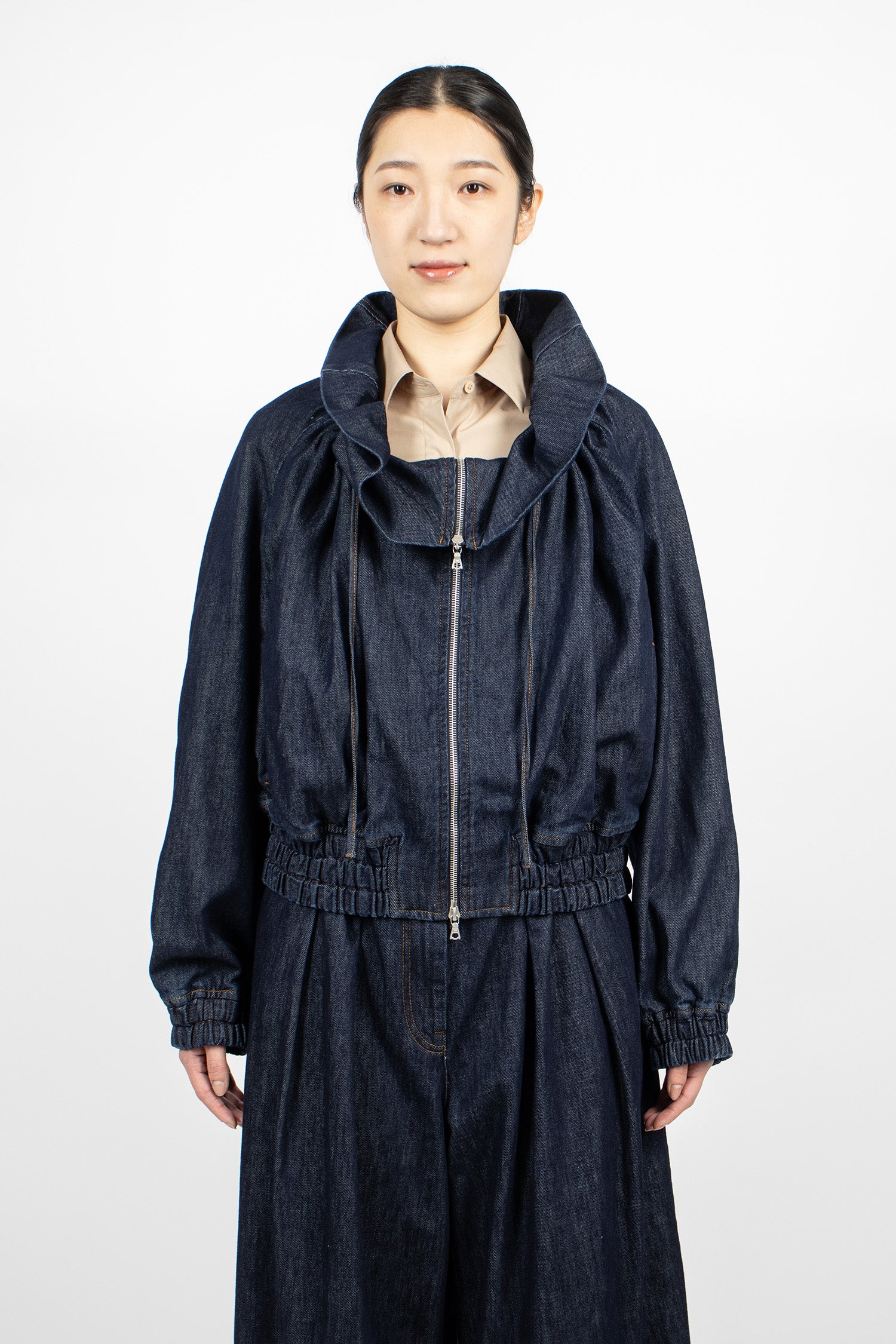 Denim Cocoon Blouson Indigo
