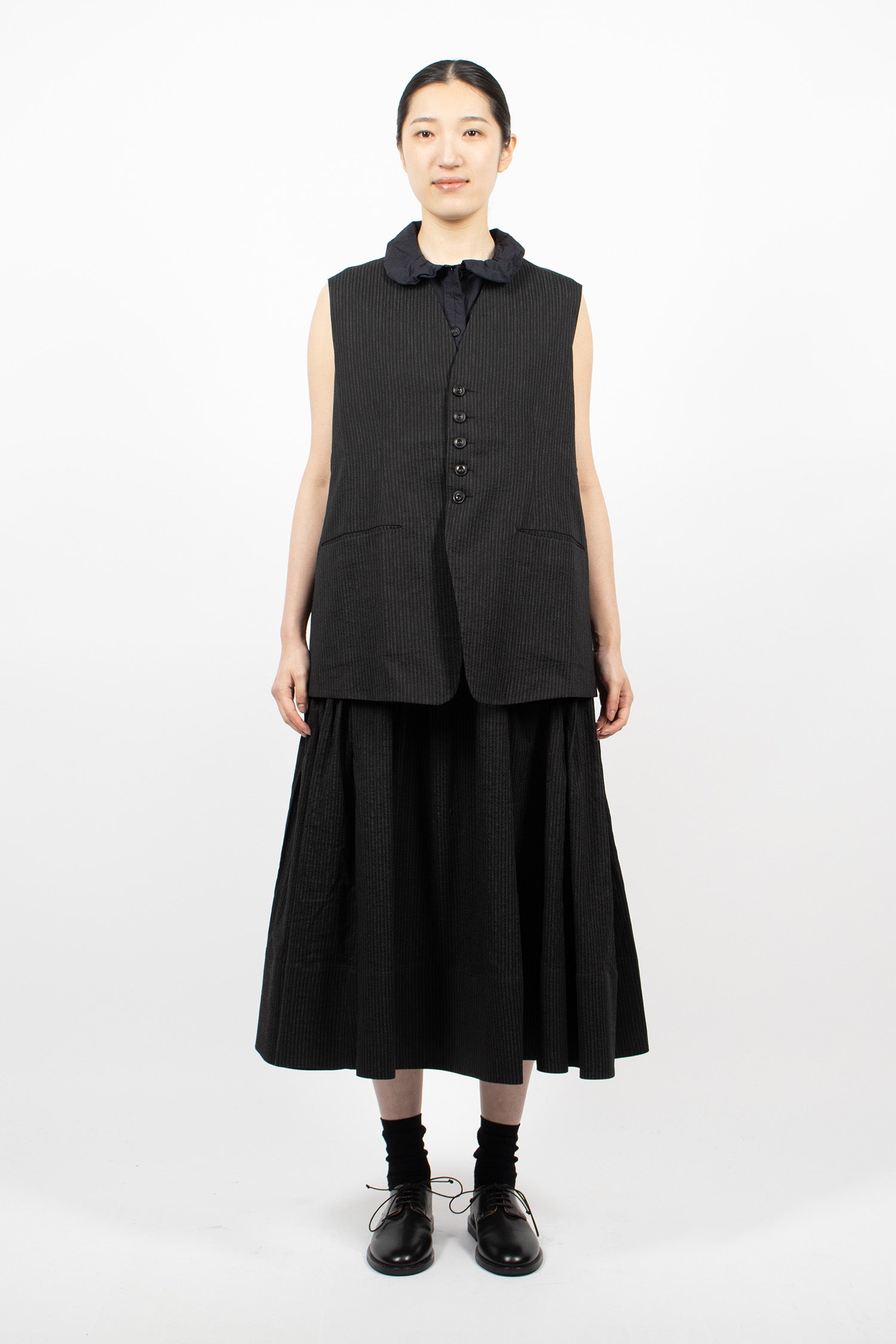 Jessy Waistcoat Black/Stripe