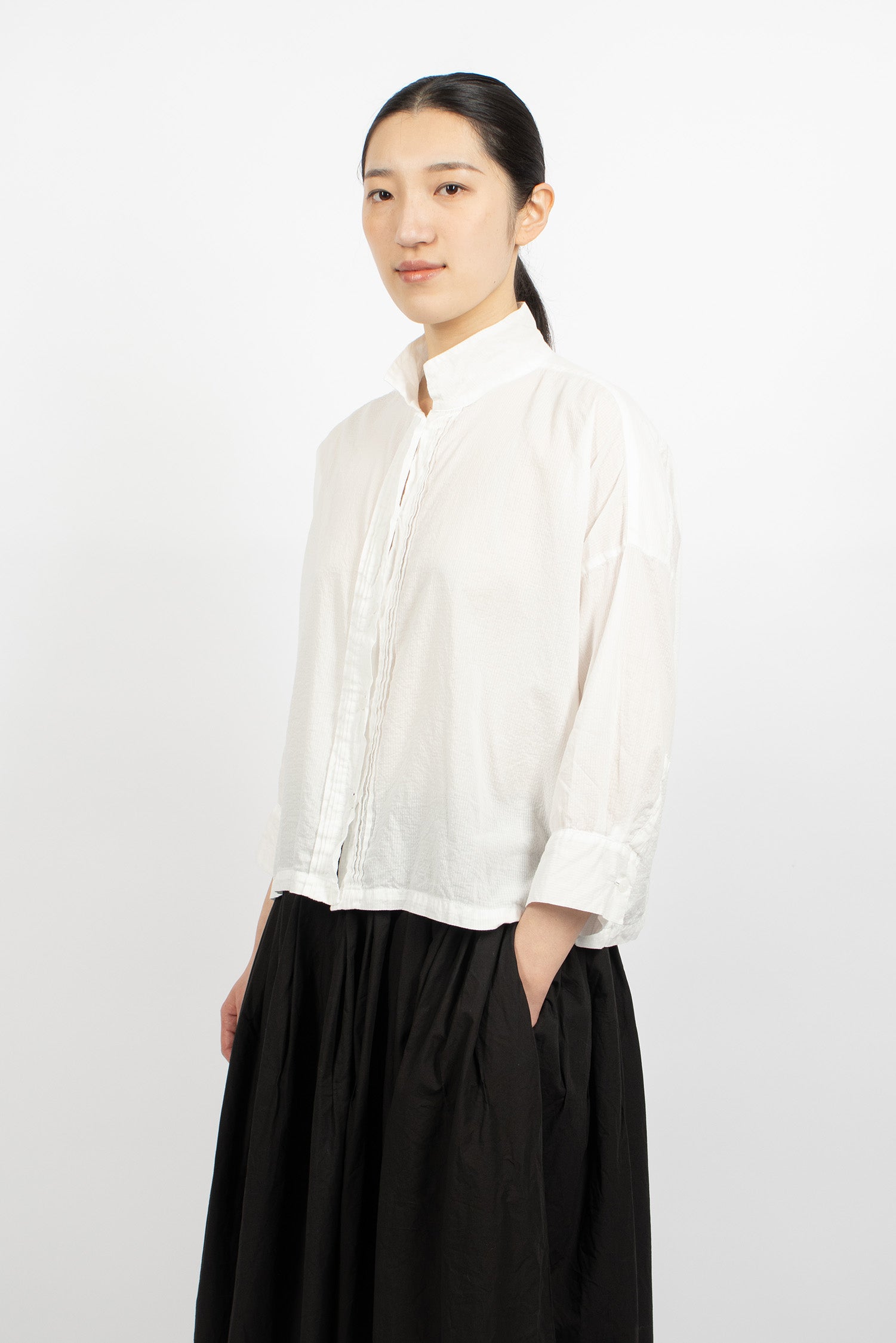 Square Gauze Shirt White
