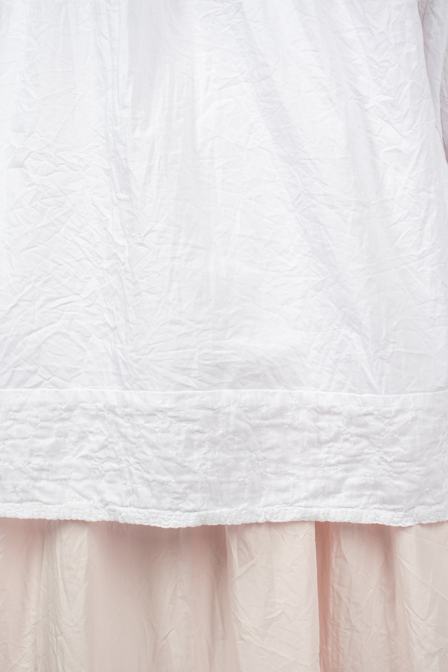 Washed Stitched Shirt White Mix