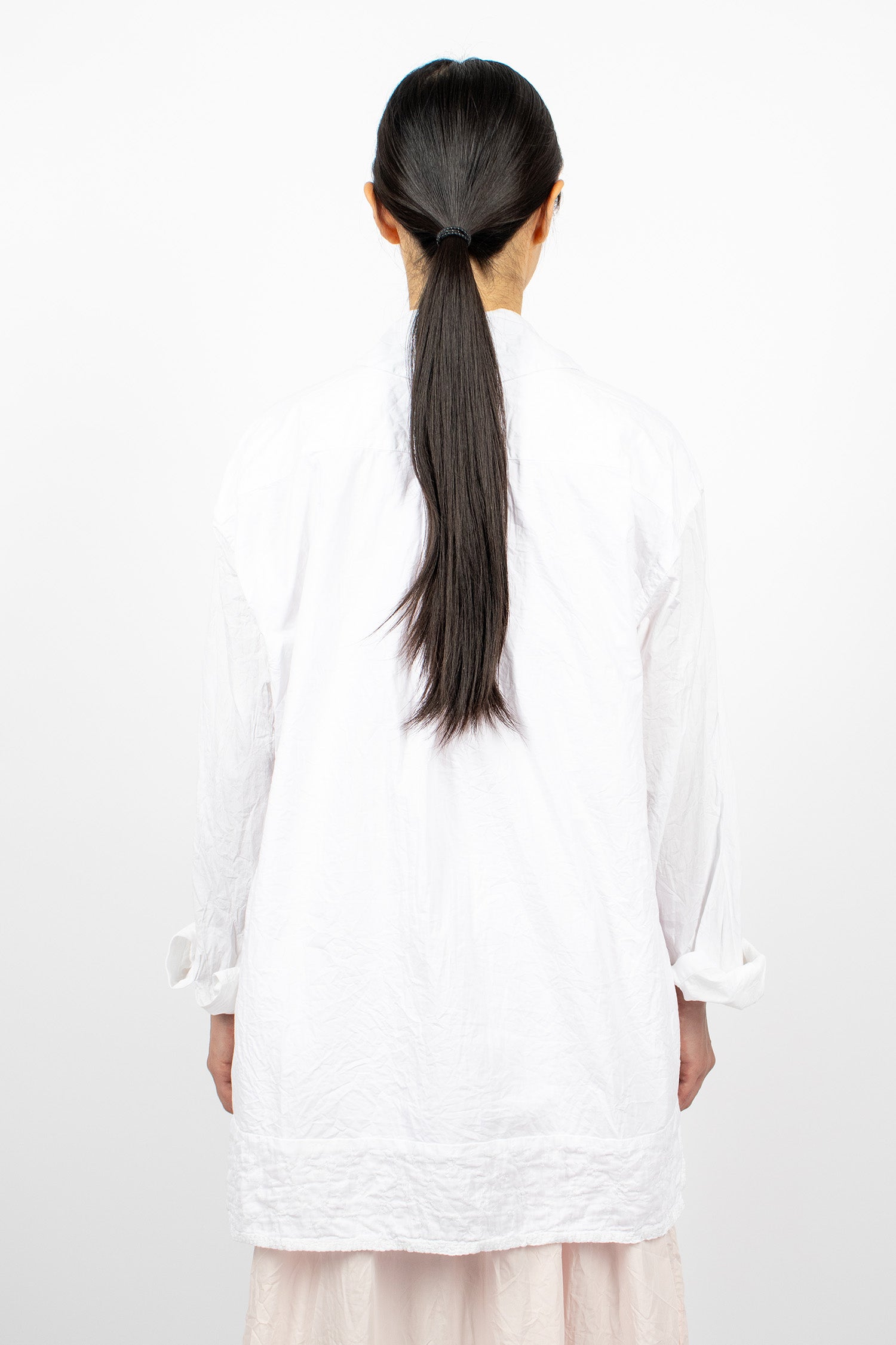 Washed Stitched Shirt White Mix