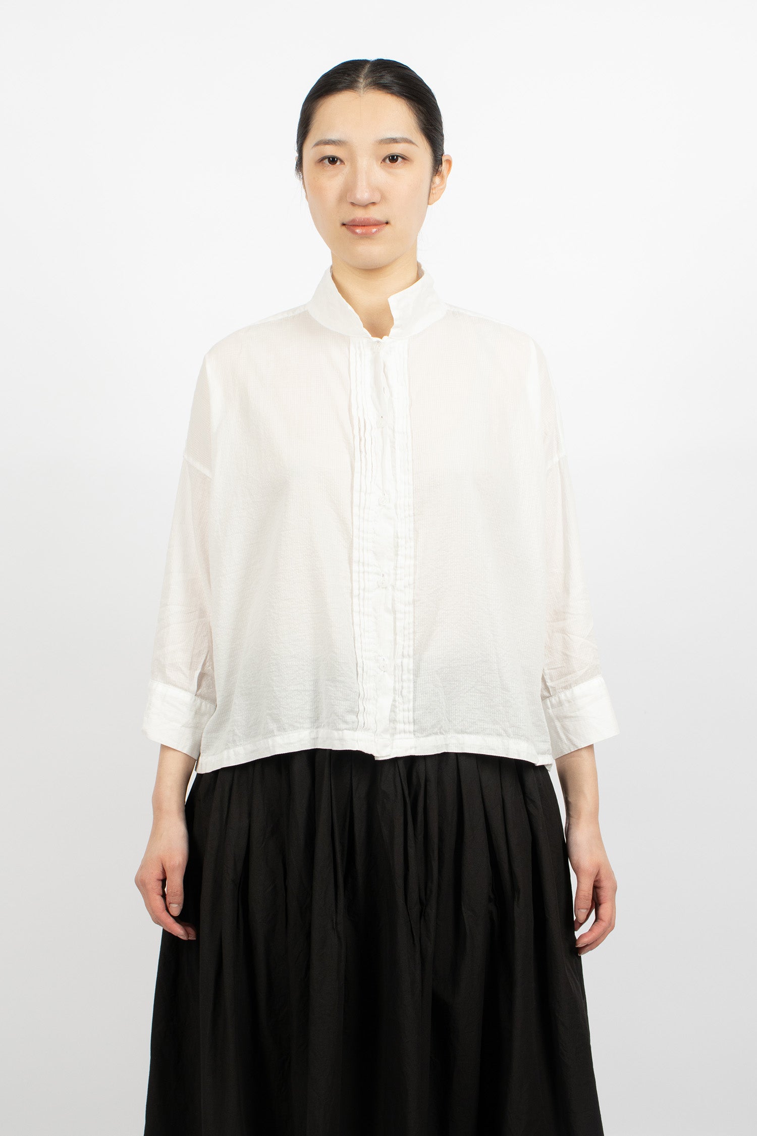 Square Gauze Shirt White
