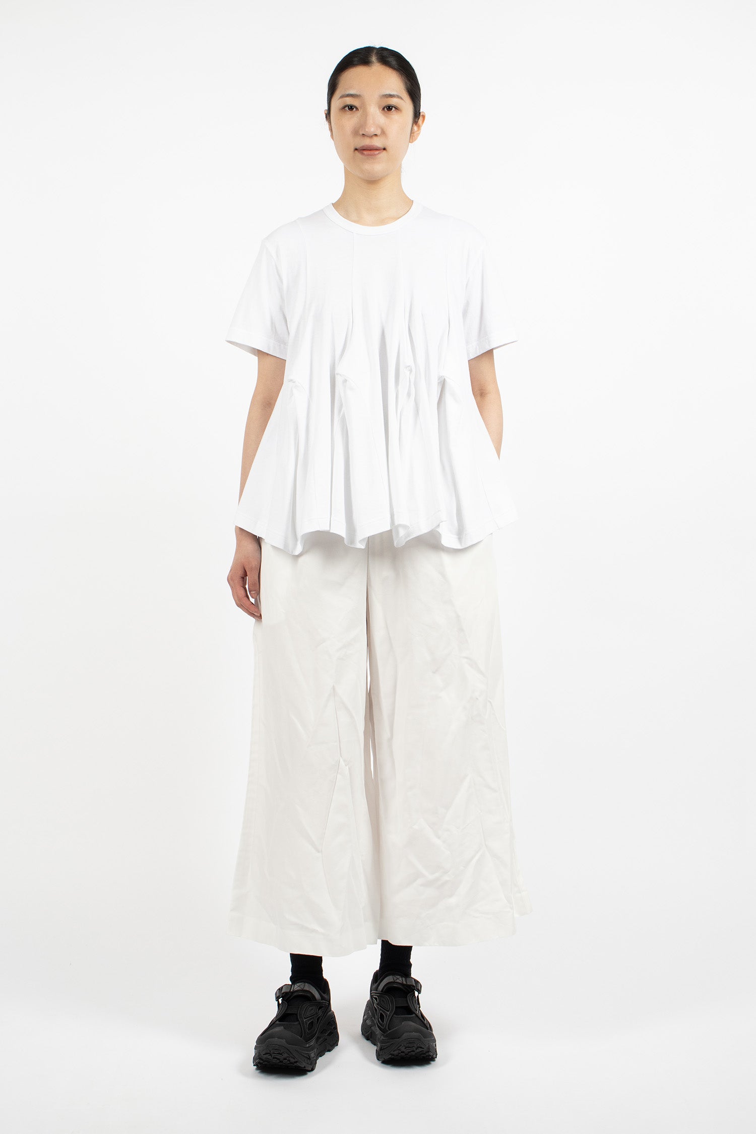 Panelled Jersey T-Shirt White